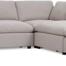 JYSK Colțar modular LYBY 5 locuri nisipiu