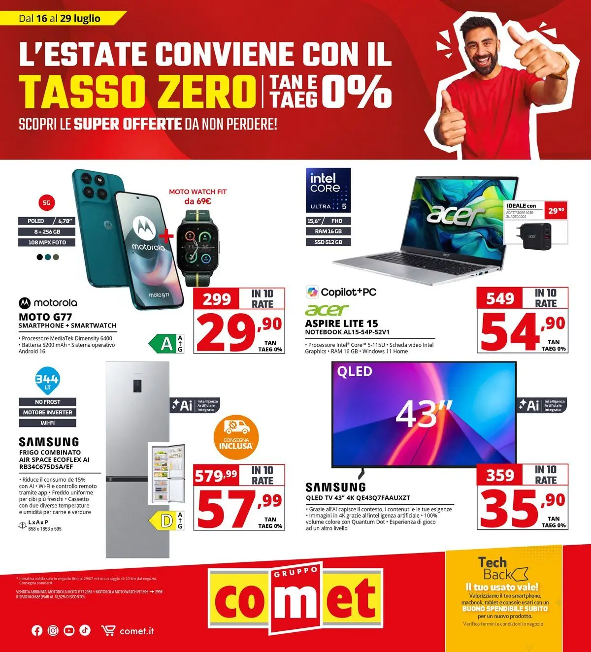 Nuovo Comet - Tasso zero da Comet! dal 16/07/2026 > offerte anteprima 🛍️ | Pagina: 1 | Prodotti: Notebook, Video, Gioco, Smartwatch