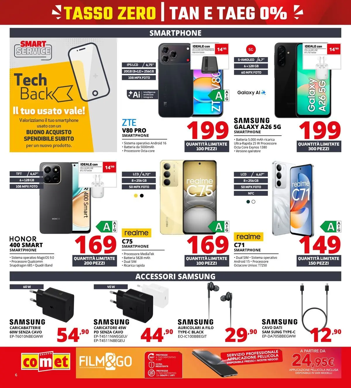 Nuovo Comet - Tasso zero da Comet! dal 16/07/2026 > offerte anteprima 🛍️ | Pagina: 6 | Prodotti: Smartphone, Cavo, Caricabatterie, Samsung