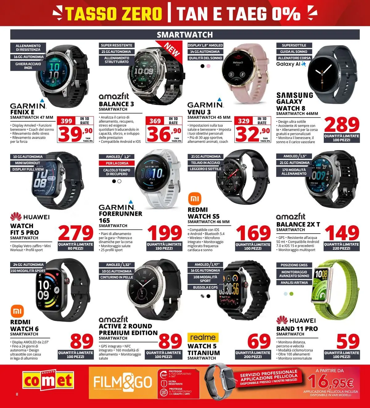 Nuovo Comet - Tasso zero da Comet! dal 16/07/2026 > offerte anteprima 🛍️ | Pagina: 8 | Prodotti: Pellicola, Alluminio, Smartwatch, Samsung