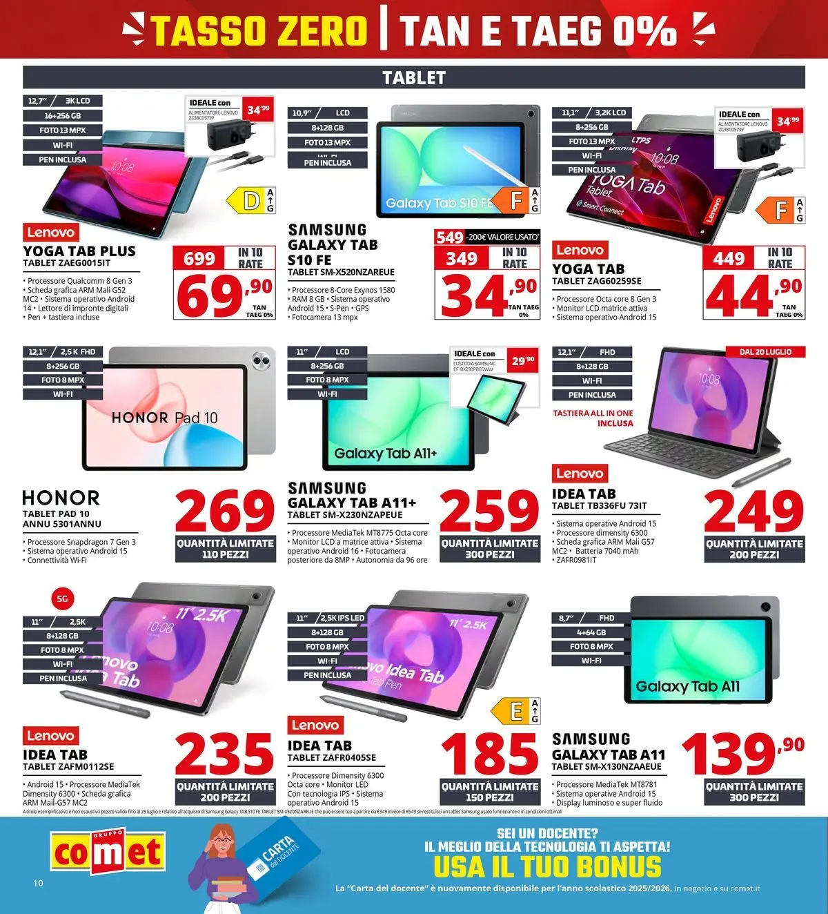 Nuovo Comet - Tasso zero da Comet! dal 16/07/2026 > offerte anteprima 🛍️ | Pagina: 10 | Prodotti: Monitor, Samsung Galaxy, Tastiera, Batteria