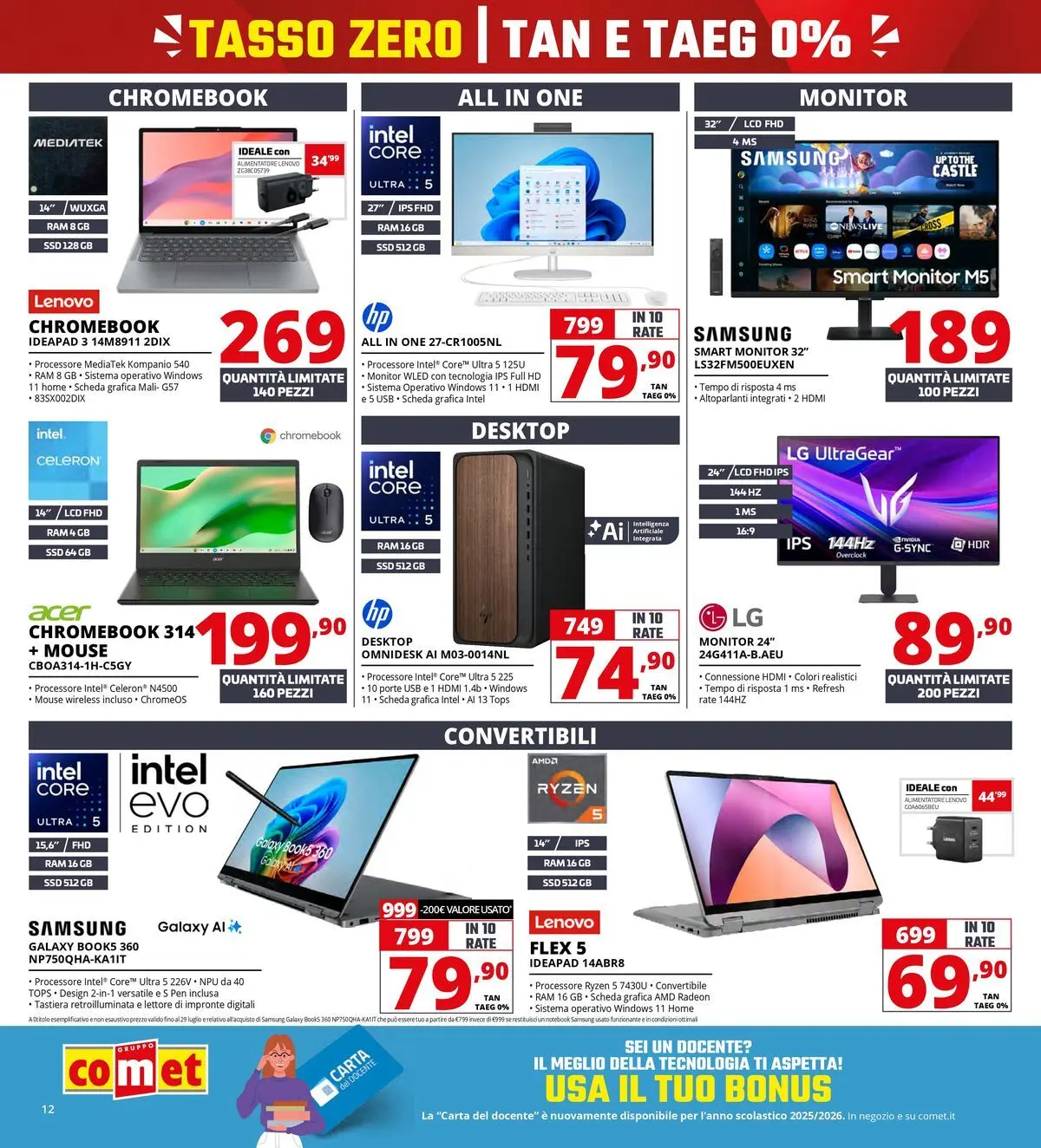 Nuovo Comet - Tasso zero da Comet! dal 16/07/2026 > offerte anteprima 🛍️ | Pagina: 12 | Prodotti: Notebook, Mouse, Tastiera, USB