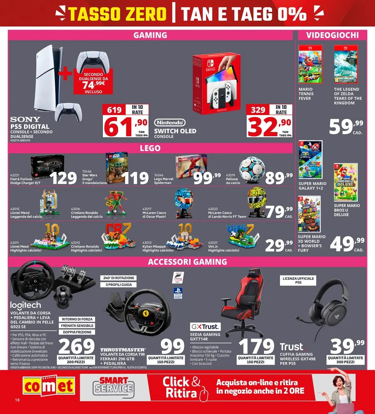 Nuovo Comet - Tasso zero da Comet! dal 16/07/2026 > offerte anteprima 🛍️ | Pagina: 18 | Prodotti: Pallone, The, PC, Cuscino