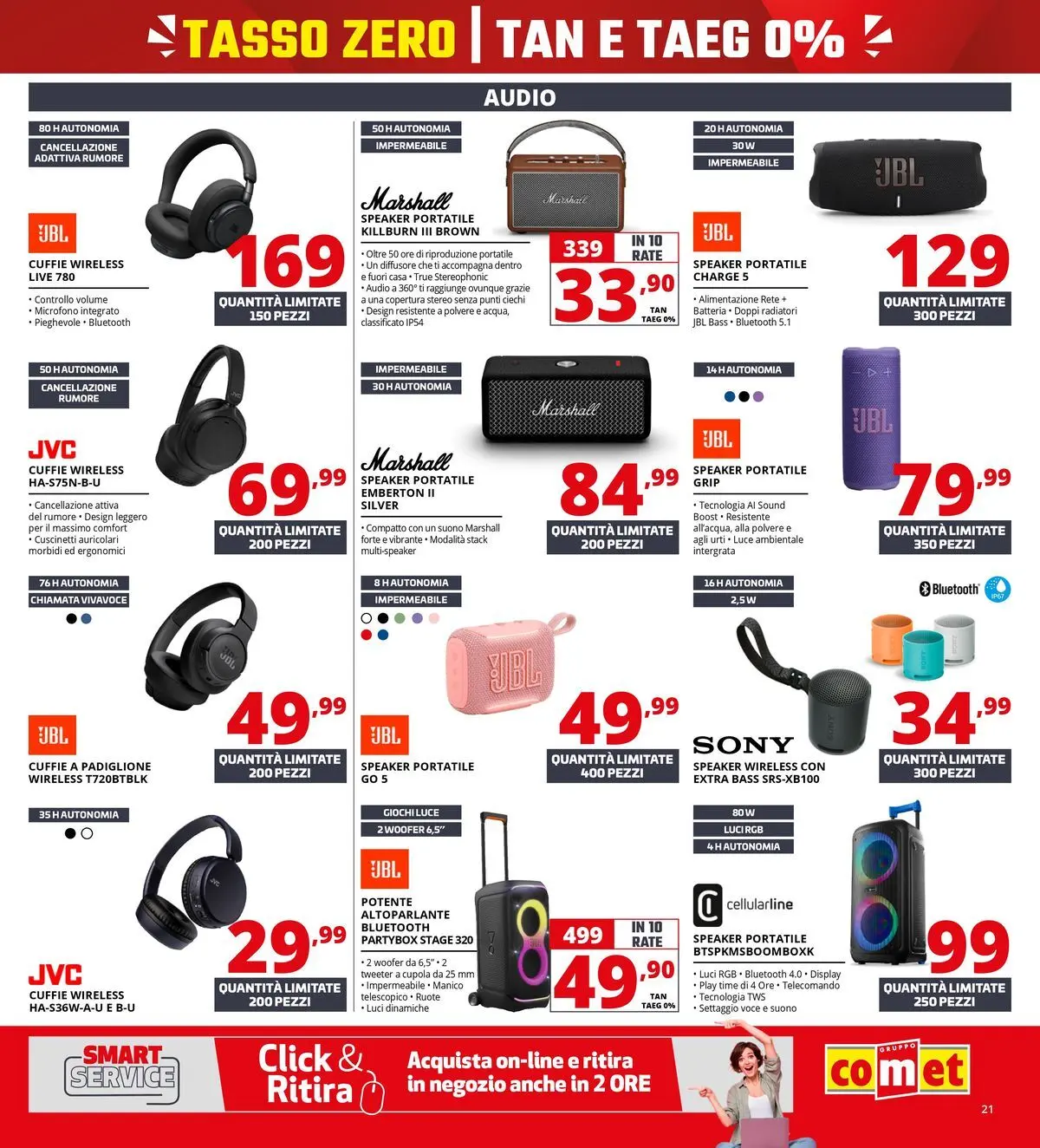 Nuovo Comet - Tasso zero da Comet! dal 16/07/2026 > offerte anteprima 🛍️ | Pagina: 21 | Prodotti: Telecomando, Altoparlante, Speaker, Batteria