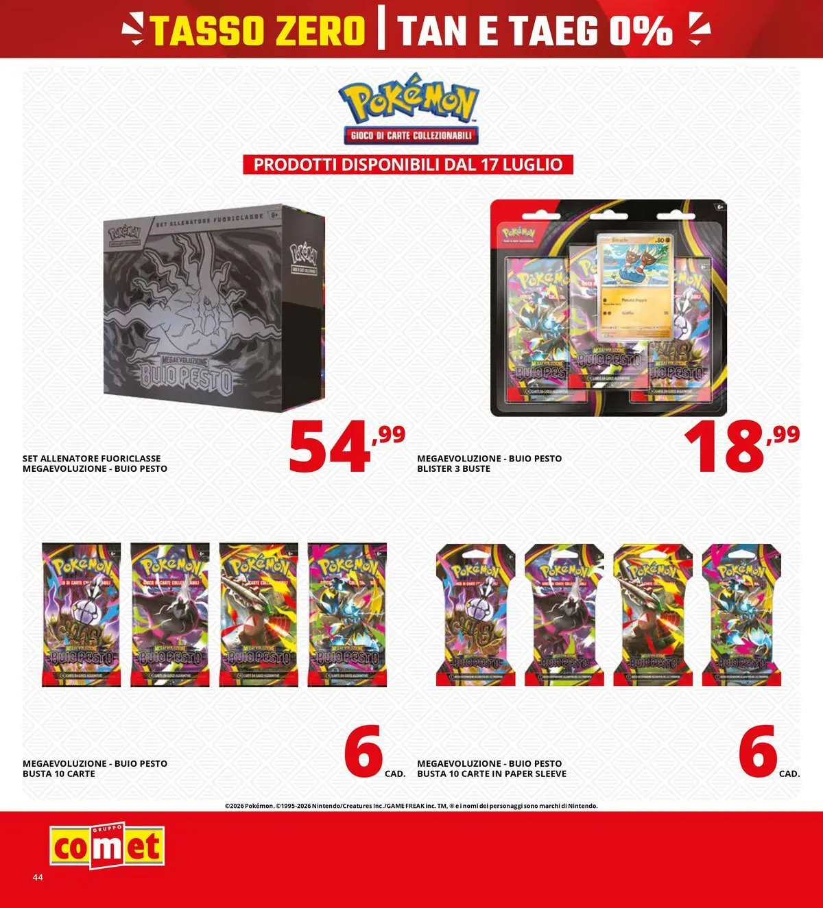 Nuovo Comet - Tasso zero da Comet! dal 16/07/2026 > offerte anteprima 🛍️ | Pagina: 44 | Prodotti: Pesto, Gioco