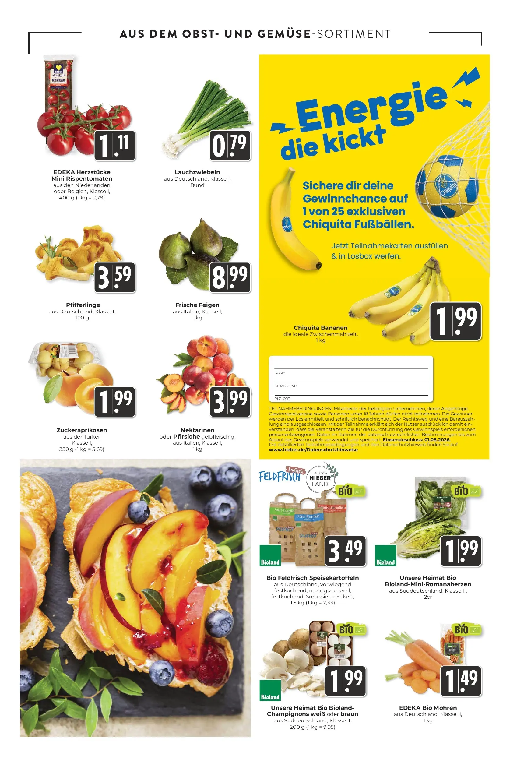 Edeka prospekt Schliengen (ab 20.07.2026) » Angebote Online | Seite: 7 | Produkte: Bananen, Mohren, Obst, Pfifferlinge