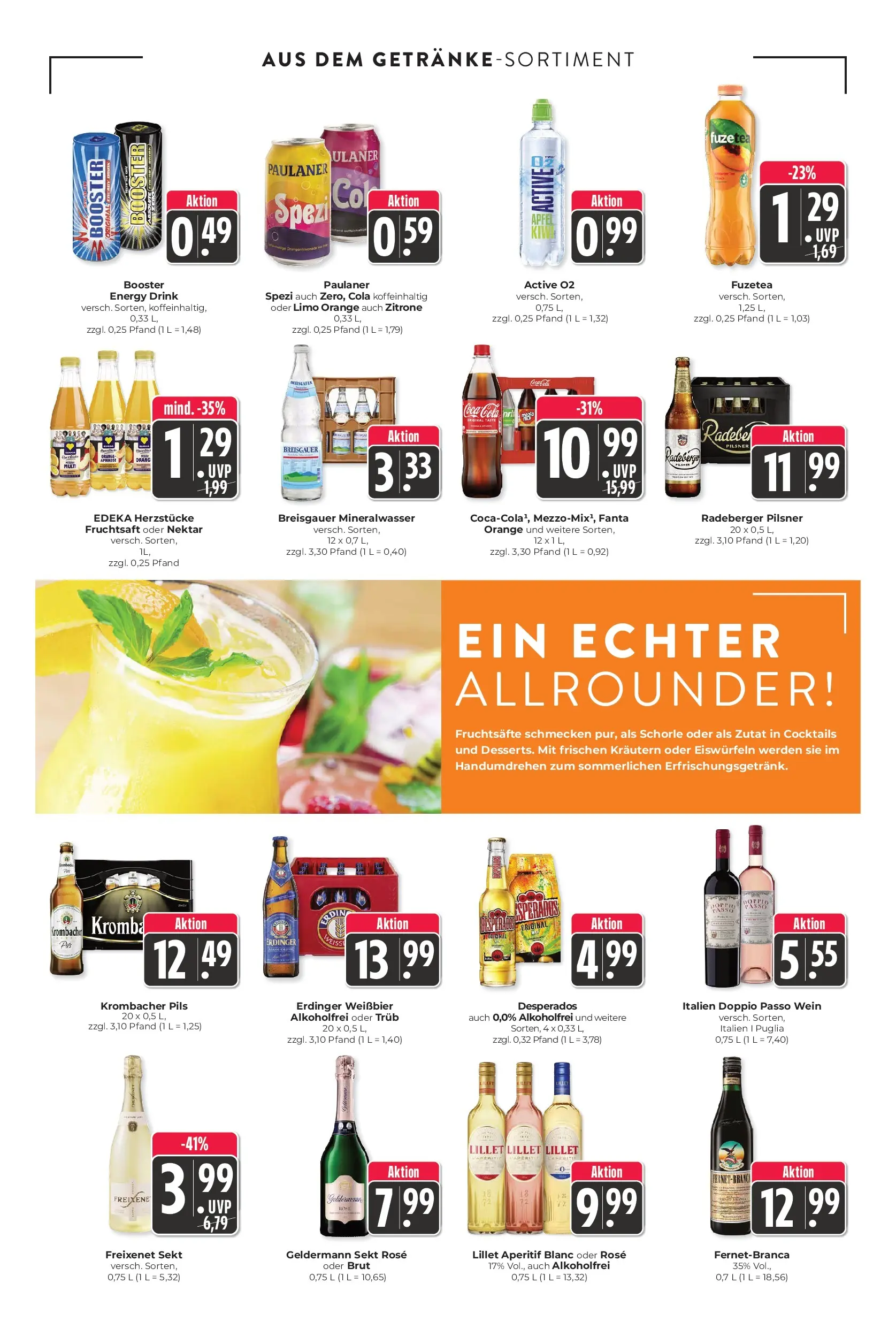Edeka prospekt Schliengen (ab 20.07.2026) » Angebote Online | Seite: 14 | Produkte: Fanta, Erdinger, Cola, Energy