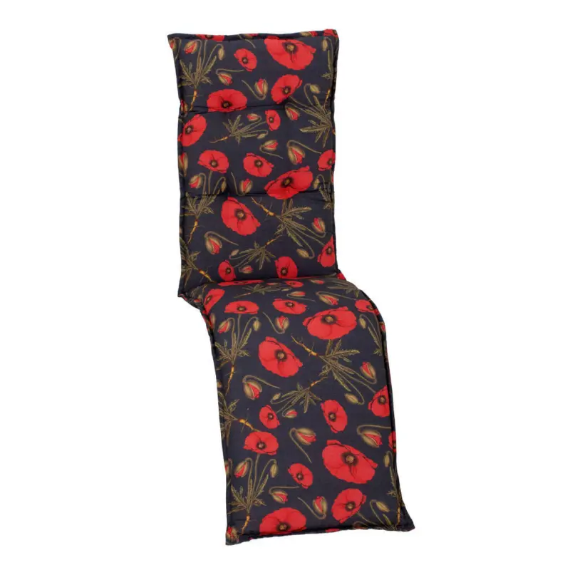 Relaxsesselauflage in Schwarz Blume