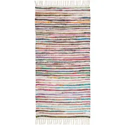 Fleckerlteppich 80/150 cm Mirella Multicolor, Wei&szlig;