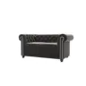 Chesterfield-Sofa 2-Sitzer Nyx Schwarz Samt