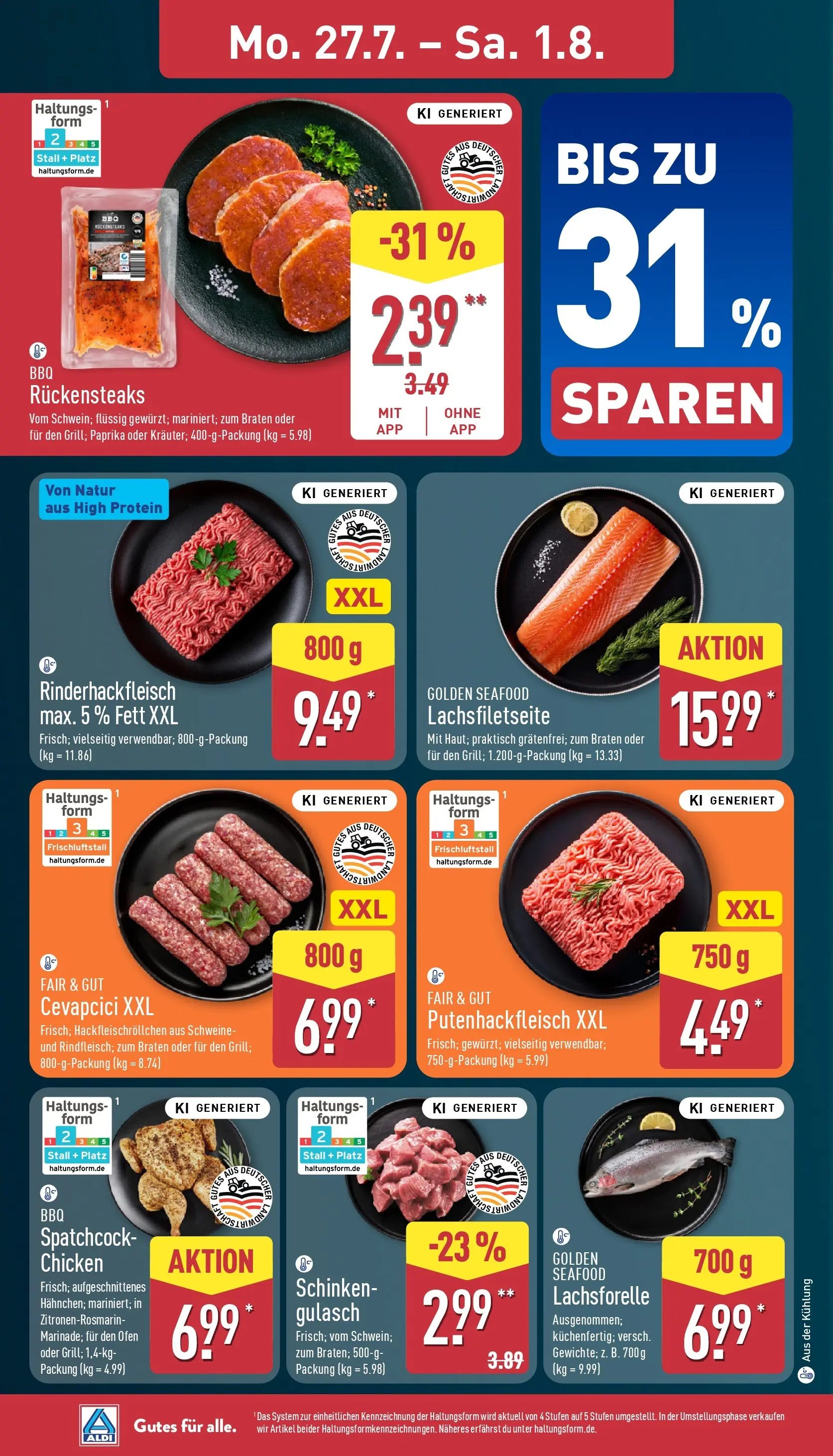Aldi - ALDI Nord: Wochenangebote (ab 27.07.2026) » Angebote Online | Seite: 6 | Produkte: Ofen, Paprika, Gulasch, Schinken