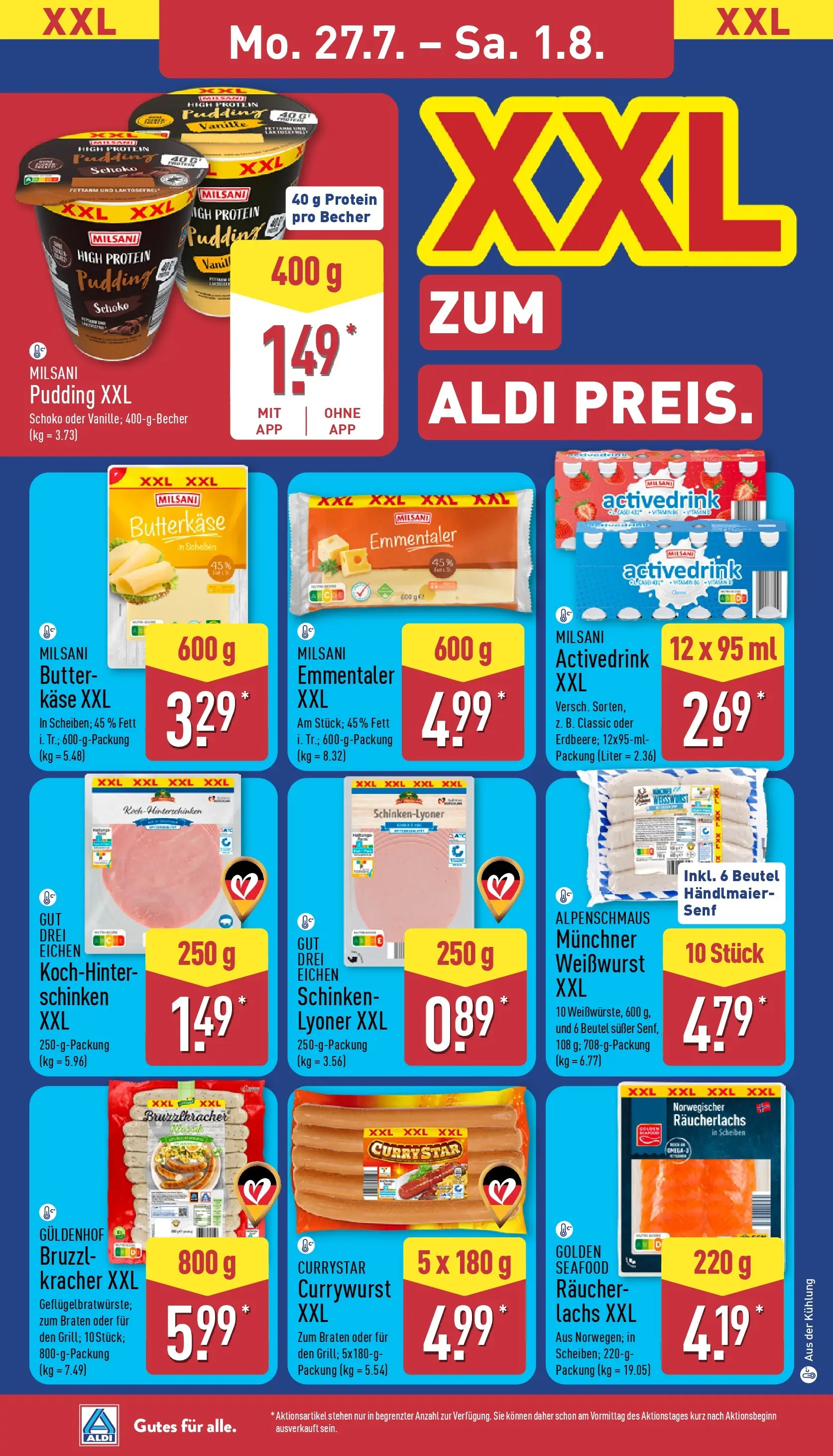Aldi - ALDI Nord: Wochenangebote (ab 27.07.2026) » Angebote Online | Seite: 10 | Produkte: Grill, Weißwurst, Pudding, Wurst