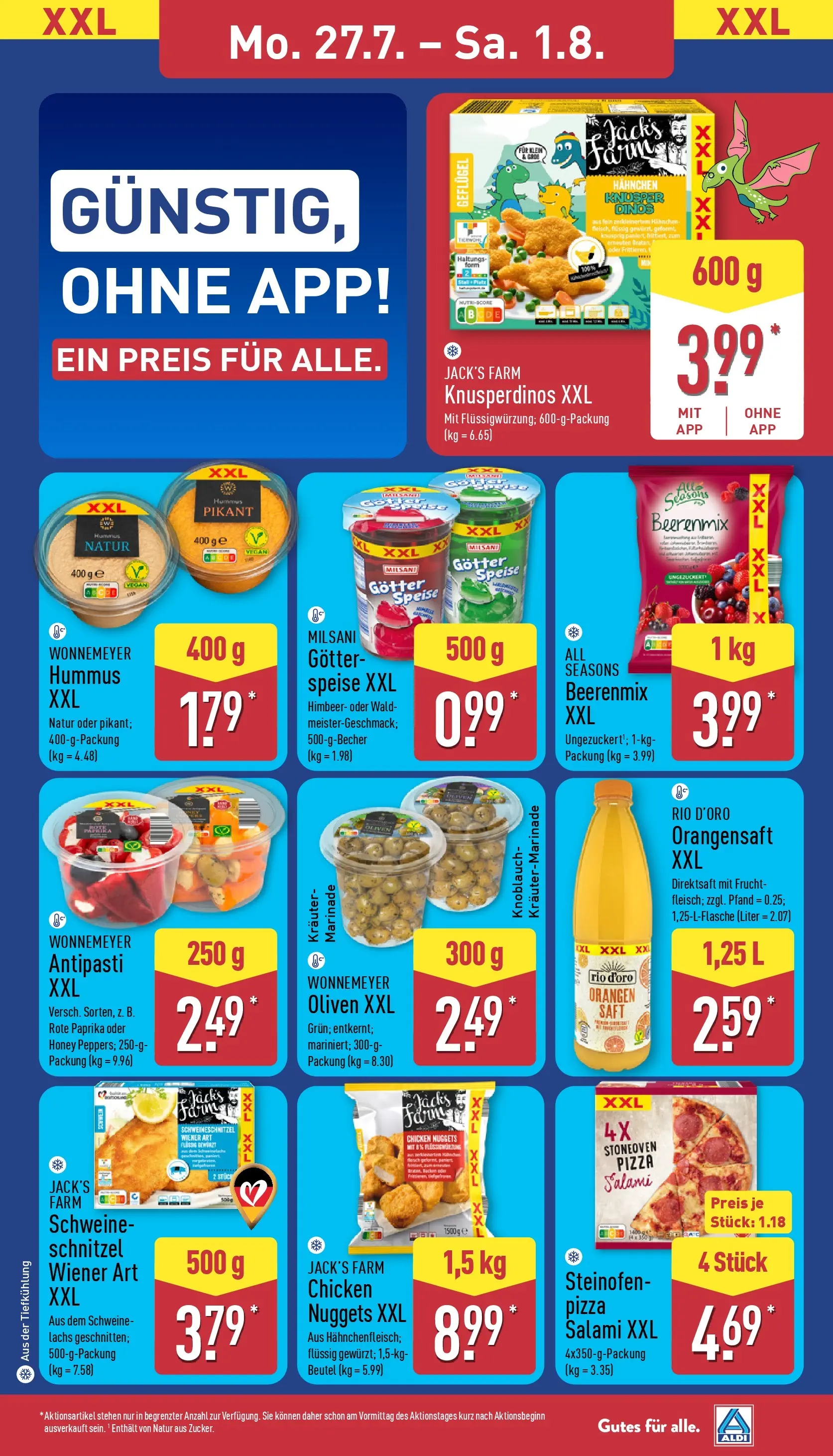 Aldi - ALDI Nord: Wochenangebote (ab 27.07.2026) » Angebote Online | Seite: 11 | Produkte: Hahnchen, Orangen, Orangensaft, Knoblauch