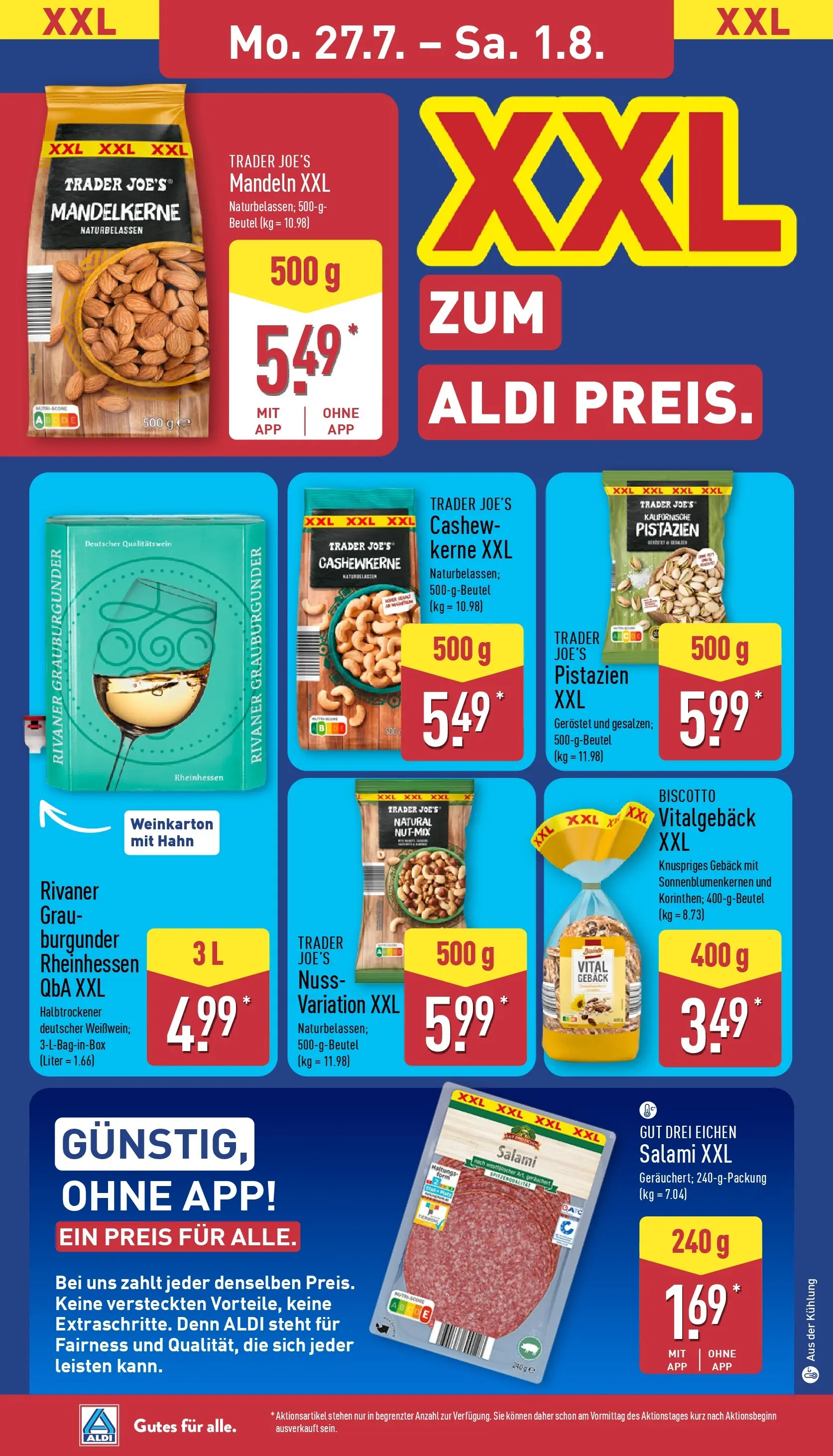 Aldi - ALDI Nord: Wochenangebote (ab 27.07.2026) » Angebote Online | Seite: 14 | Produkte: Mandeln, Pistazien, Salami