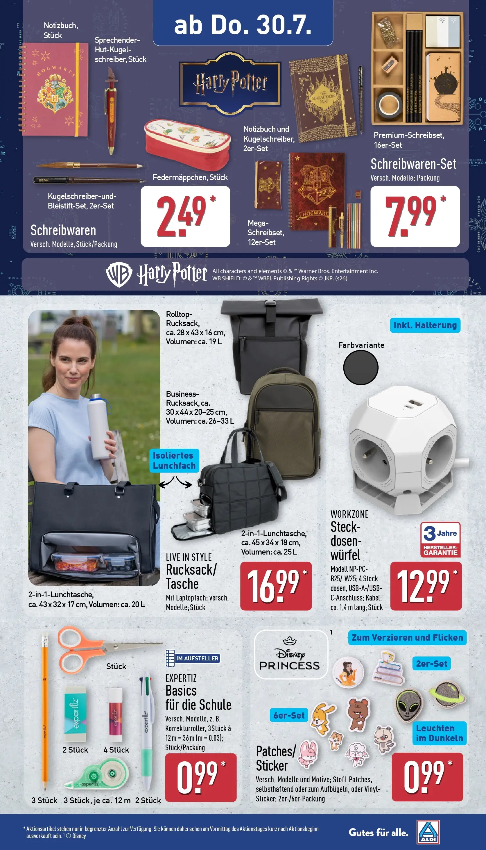 Aldi - ALDI Nord: Wochenangebote (ab 27.07.2026) » Angebote Online | Seite: 29 | Produkte: Kabel, Tasche, Notizbuch