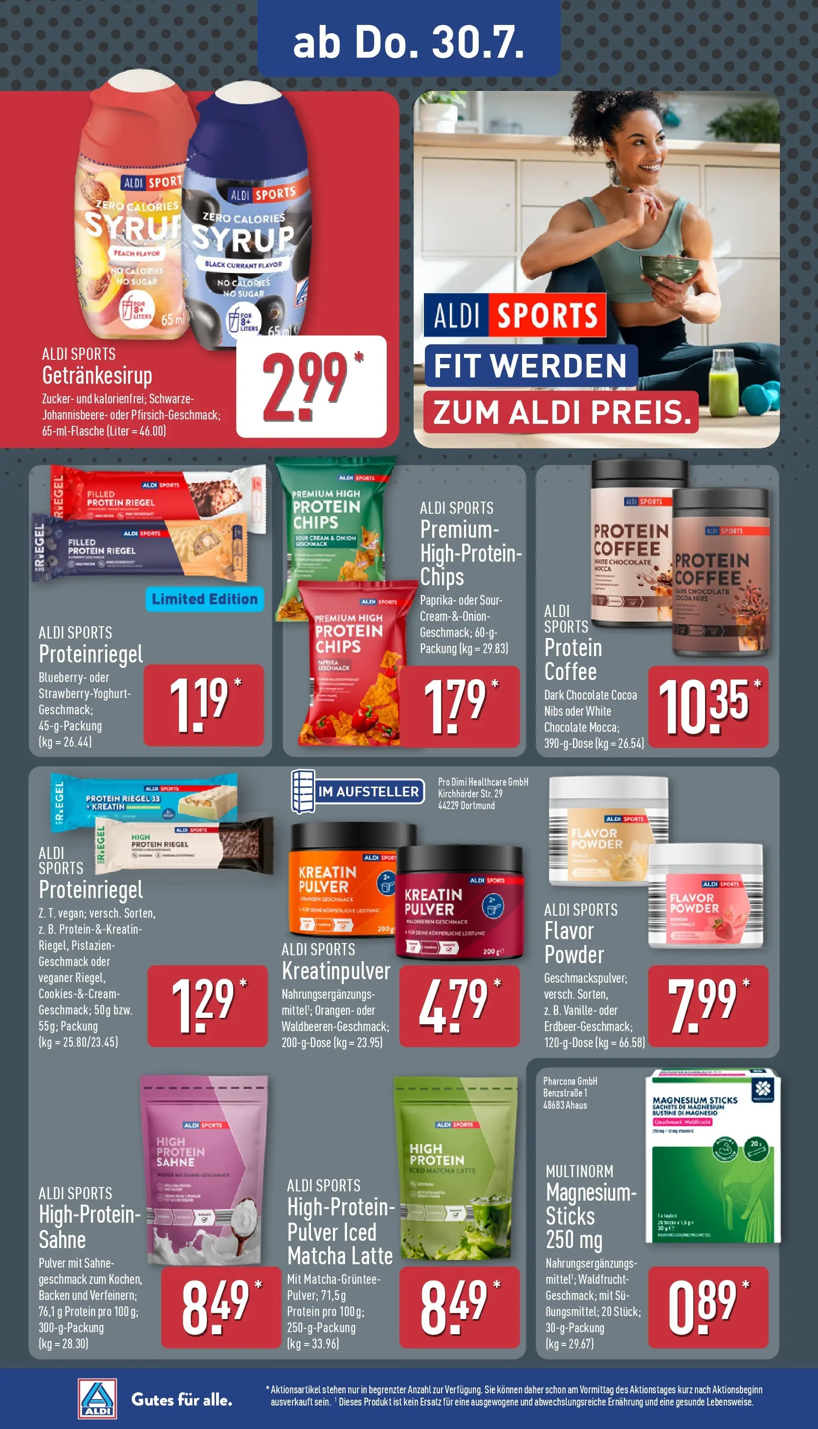 Aldi - ALDI Nord: Wochenangebote (ab 27.07.2026) » Angebote Online | Seite: 30 | Produkte: Orangen, Pistazien, Paprika, Sahne