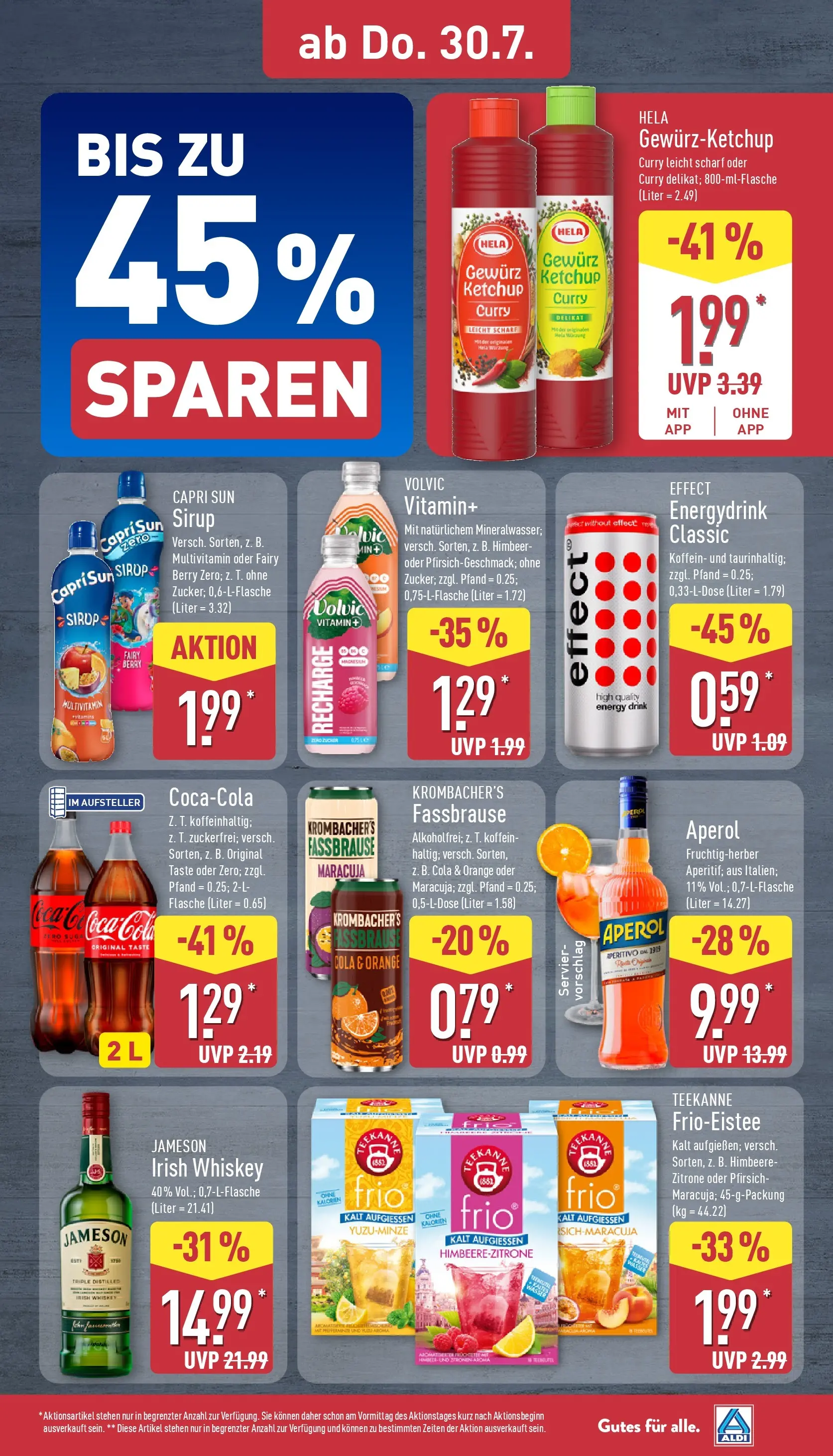 Aldi - ALDI Nord: Wochenangebote (ab 27.07.2026) » Angebote Online | Seite: 37 | Produkte: Capri sun, Cola, Pfirsich, Whiskey
