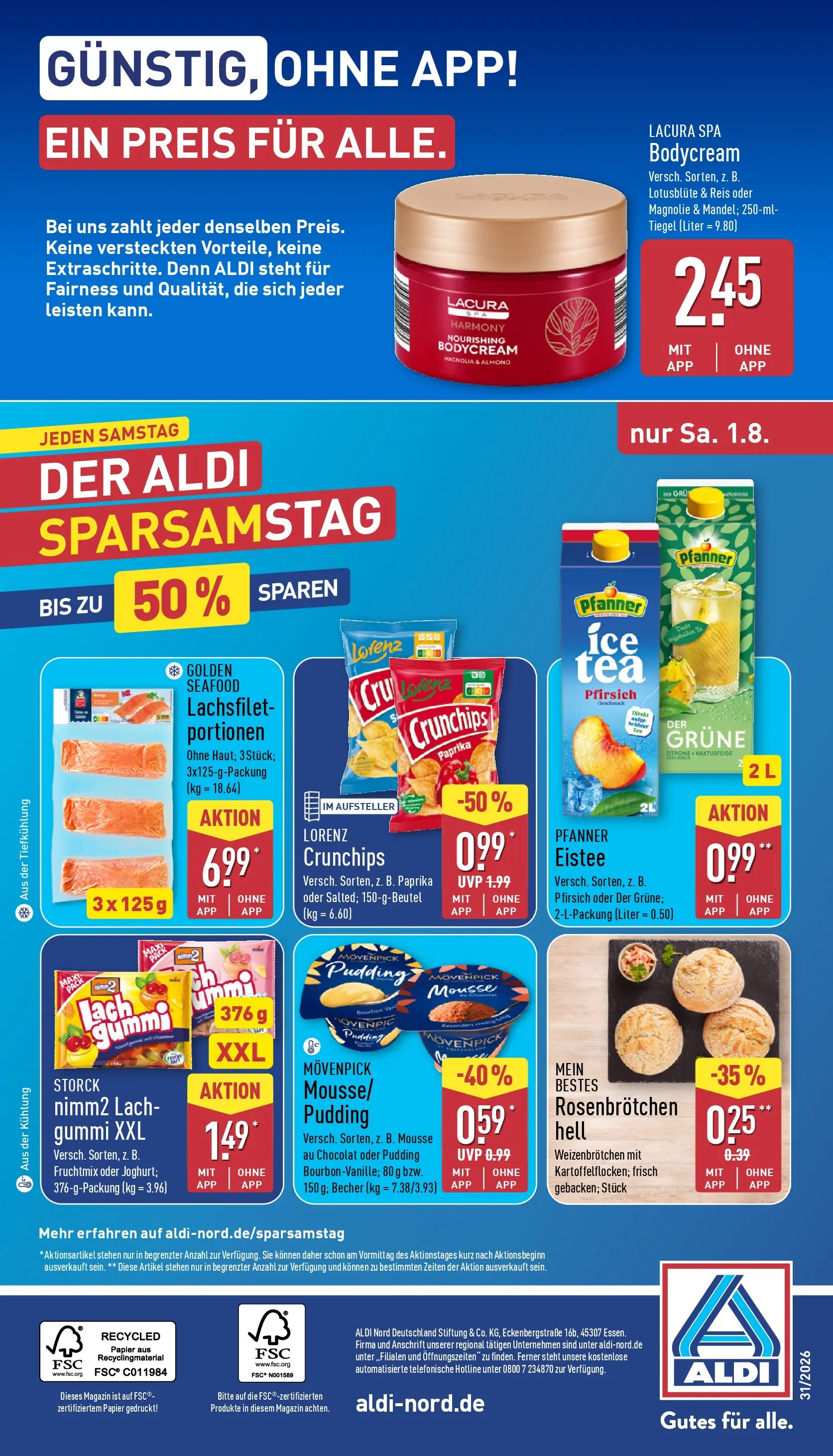 Aldi - ALDI Nord: Wochenangebote (ab 27.07.2026) » Angebote Online | Seite: 38 | Produkte: Pudding, Lorenz crunchips, Reis, Chips