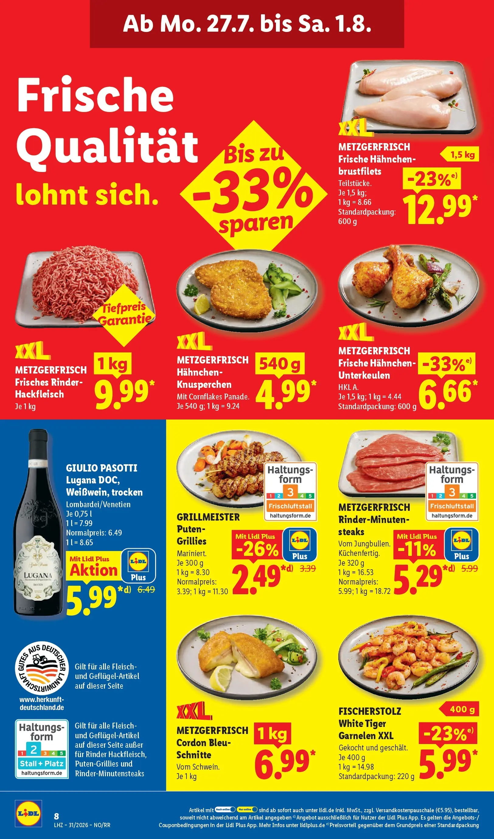Lidl Prospekt Gelsenkirchen (ab 27.07.2026) ยป Angebote online | Seite: 12 | Produkte: Hahnchen, Garnelen, Tiger garnelen, Fleisch Lidl Prospekt Gelsenkirchen (ab 27.07.2026) zum Blรคttern ยป Angebote | Seite: 12 | Produkte: Hahnchen, Garnelen, Tiger garnelen, Fleisch