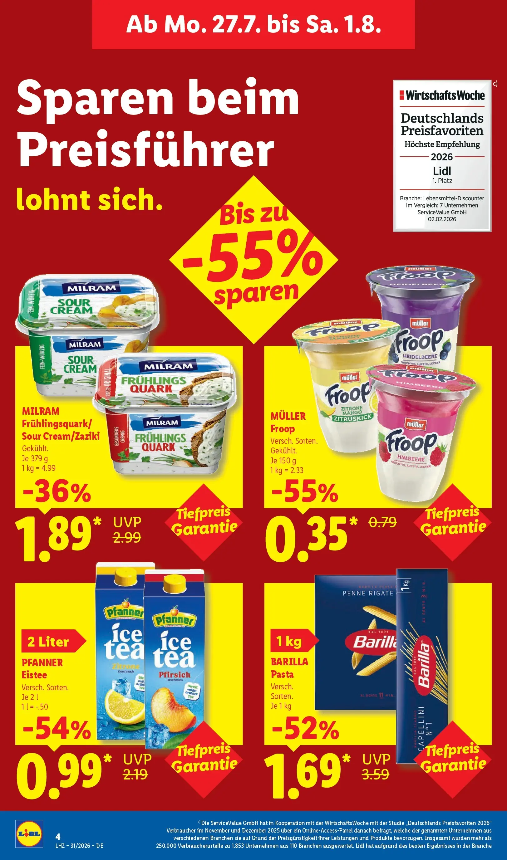 Lidl Prospekt Einbeck (ab 27.07.2026) ยป Angebote online | Seite: 14 | Produkte: Barilla, Pfanner eistee, Mango, Pfirsich Lidl Prospekt Einbeck (ab 27.07.2026) zum Blรคttern ยป Angebote | Seite: 14 | Produkte: Barilla, Pfanner eistee, Mango, Pfirsich
