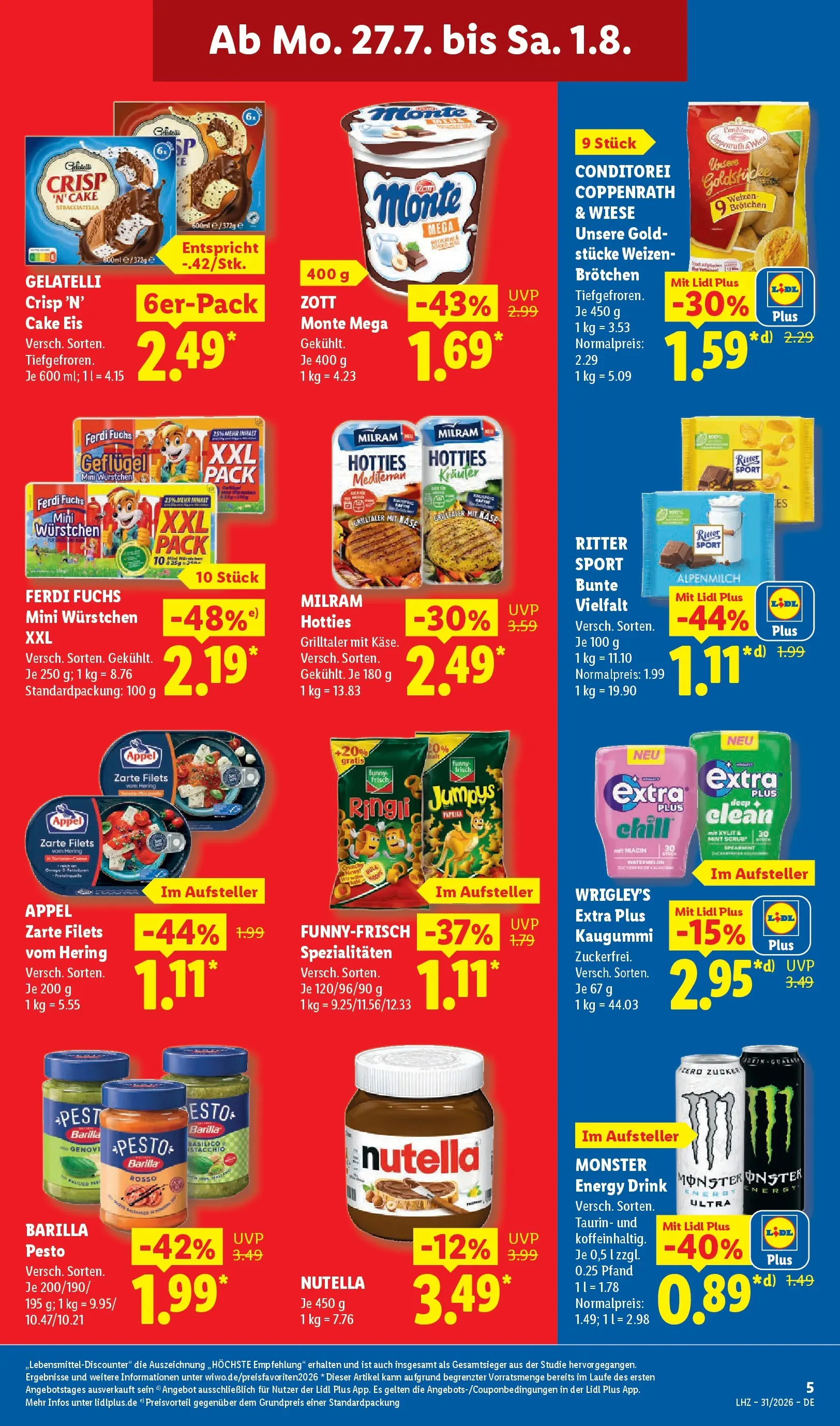 Lidl Prospekt Einbeck (ab 27.07.2026) ยป Angebote online | Seite: 15 | Produkte: Kรคse, Barilla pesto, Ritter sport, Eis Lidl Prospekt Einbeck (ab 27.07.2026) zum Blรคttern ยป Angebote | Seite: 15 | Produkte: Kรคse, Barilla pesto, Ritter sport, Eis