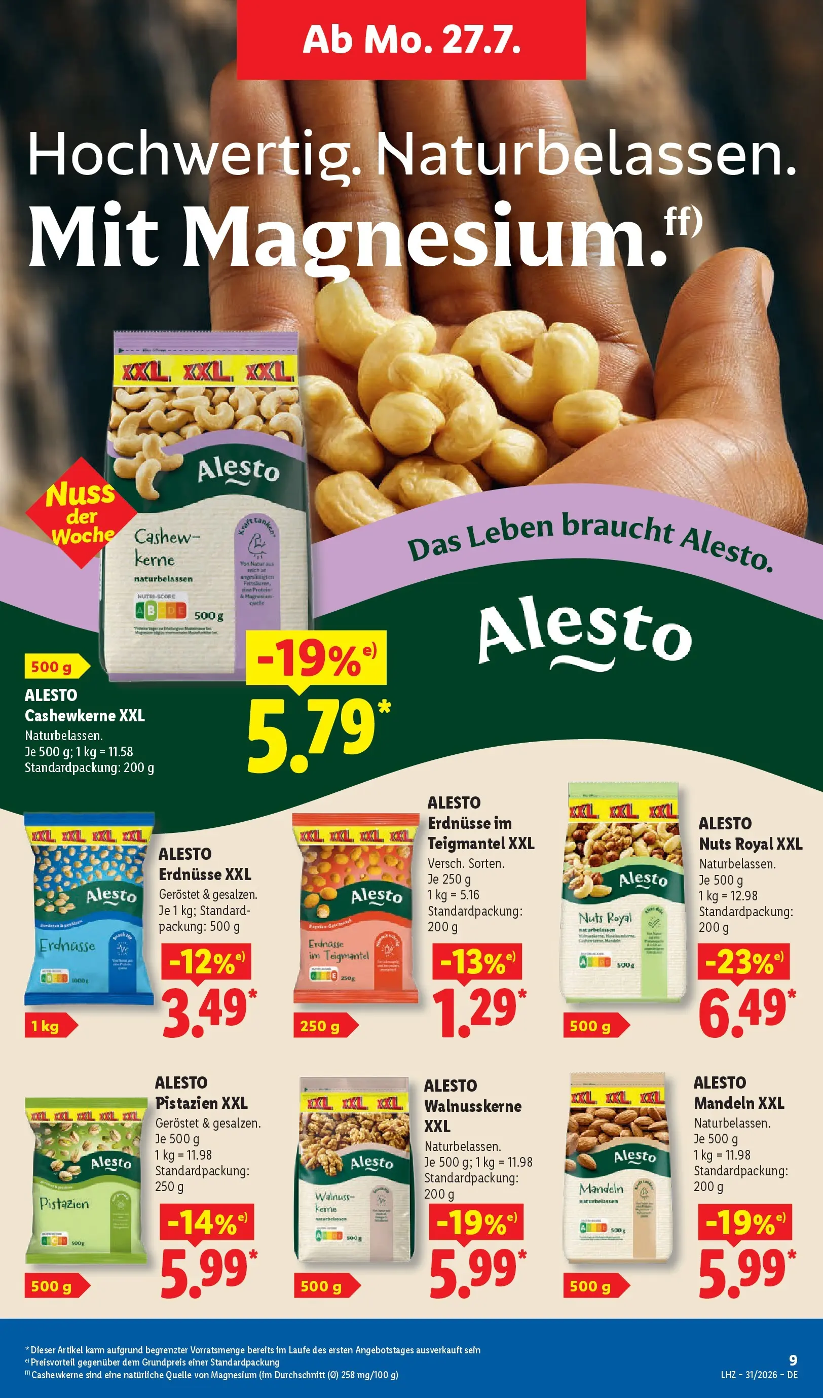 Lidl Prospekt Einbeck (ab 27.07.2026) ยป Angebote online | Seite: 19 | Produkte: Erdnรผsse, Mandeln, Pistazien Lidl Prospekt Einbeck (ab 27.07.2026) zum Blรคttern ยป Angebote | Seite: 19 | Produkte: Erdnรผsse, Mandeln, Pistazien