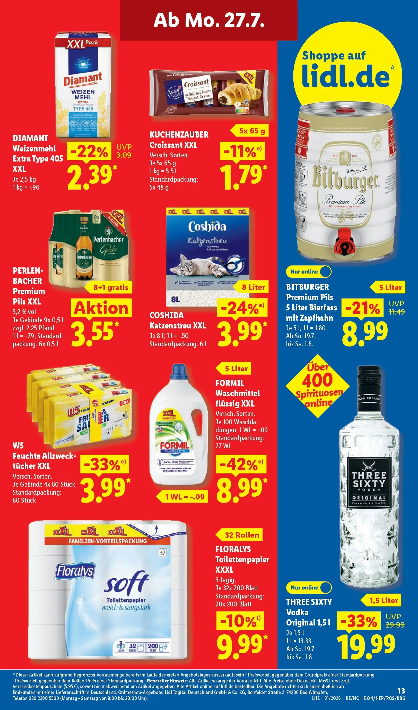 Lidl Prospekt Gelsenkirchen (ab 27.07.2026) ยป Angebote online | Seite: 23 | Produkte: Waschmittel, Telefon, Uhr, Toilettenpapier Lidl Prospekt Gelsenkirchen (ab 27.07.2026) zum Blรคttern ยป Angebote | Seite: 23 | Produkte: Waschmittel, Telefon, Uhr, Toilettenpapier