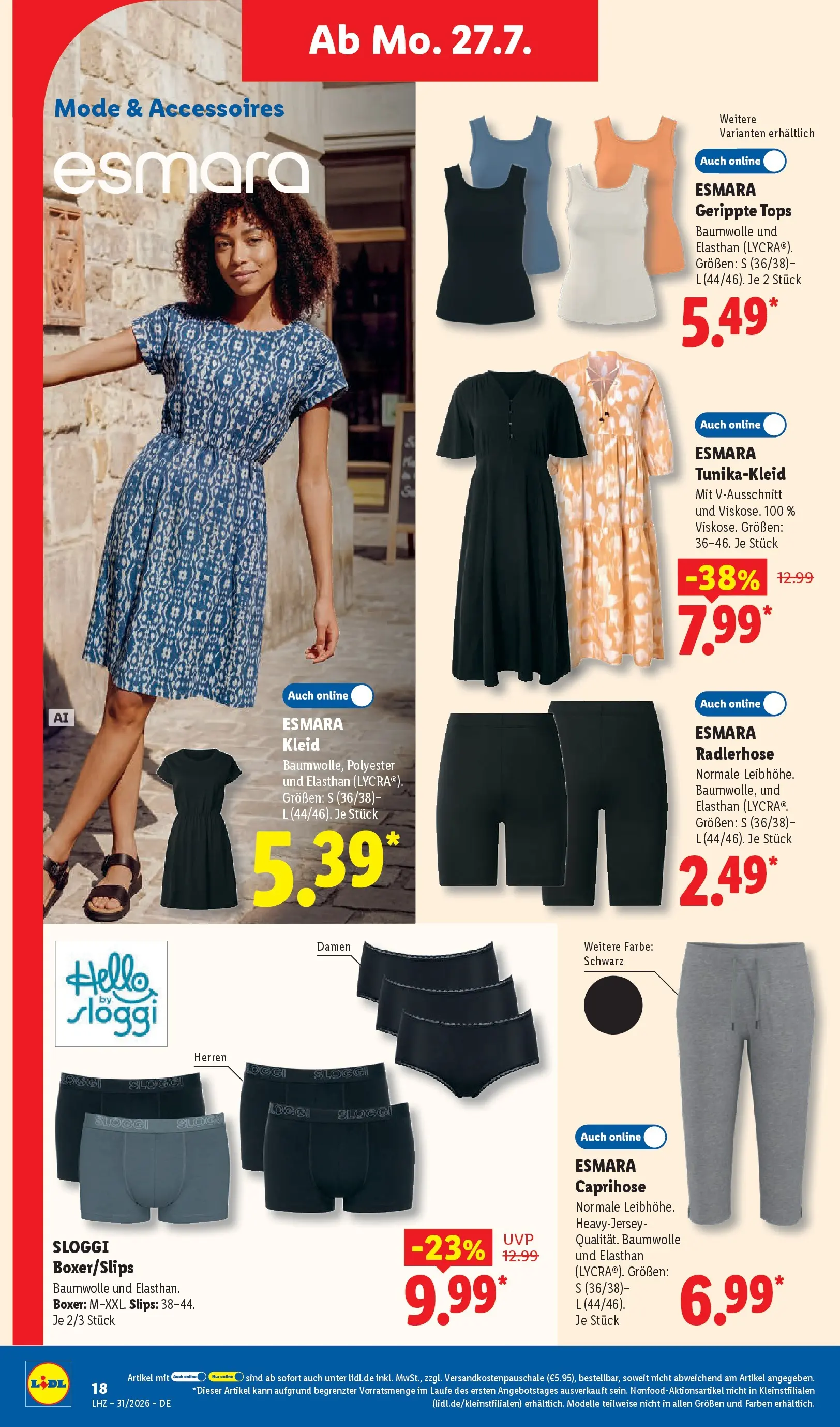 Lidl Prospekt Einbeck (ab 27.07.2026) ยป Angebote online | Seite: 34 | Produkte: Caprihose, Radlerhose, Boxer, Kleid Lidl Prospekt Einbeck (ab 27.07.2026) zum Blรคttern ยป Angebote | Seite: 34 | Produkte: Caprihose, Radlerhose, Boxer, Kleid