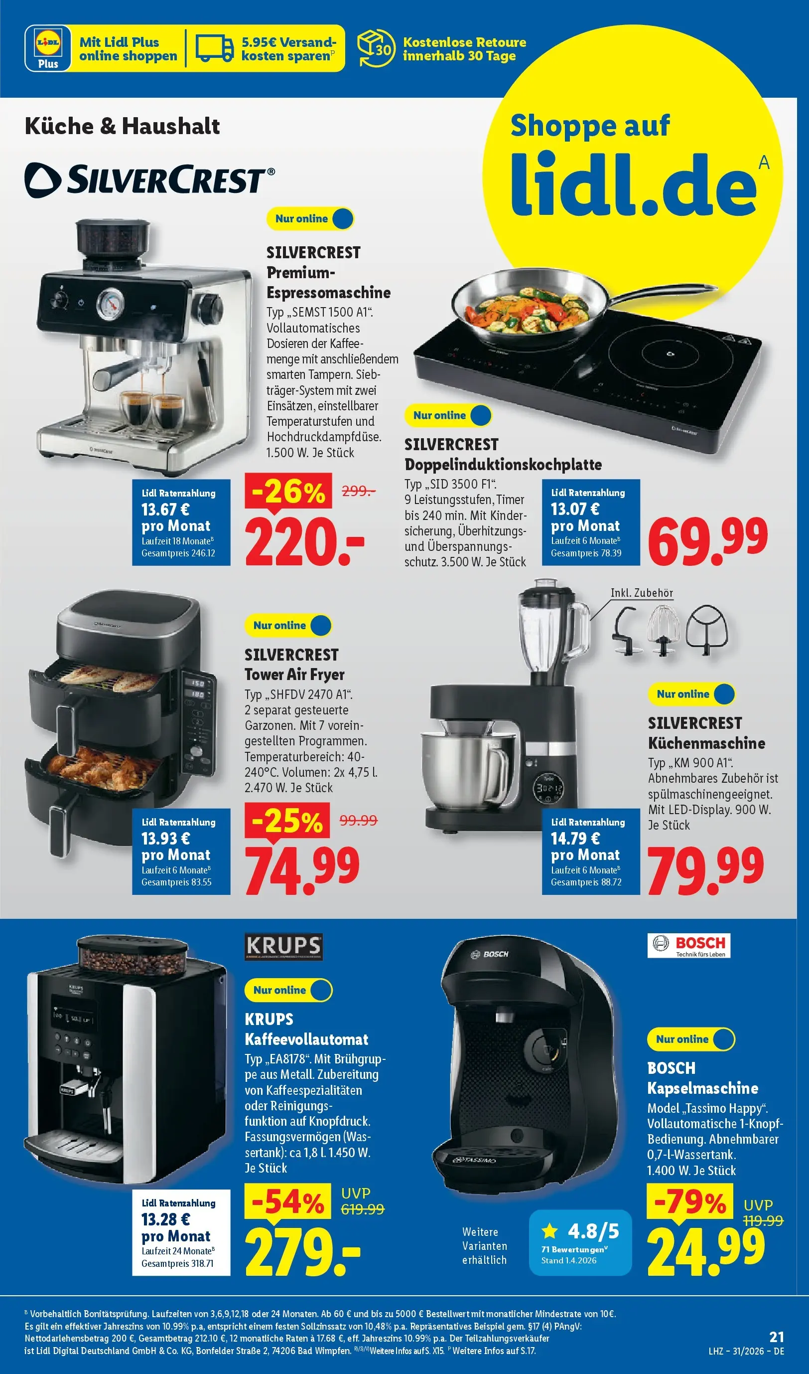 Lidl Prospekt Einbeck (ab 27.07.2026) ยป Angebote online | Seite: 37 | Produkte: Bosch, Krups, Kรผche, Kaffeevollautomat Lidl Prospekt Einbeck (ab 27.07.2026) zum Blรคttern ยป Angebote | Seite: 37 | Produkte: Bosch, Krups, Kรผche, Kaffeevollautomat