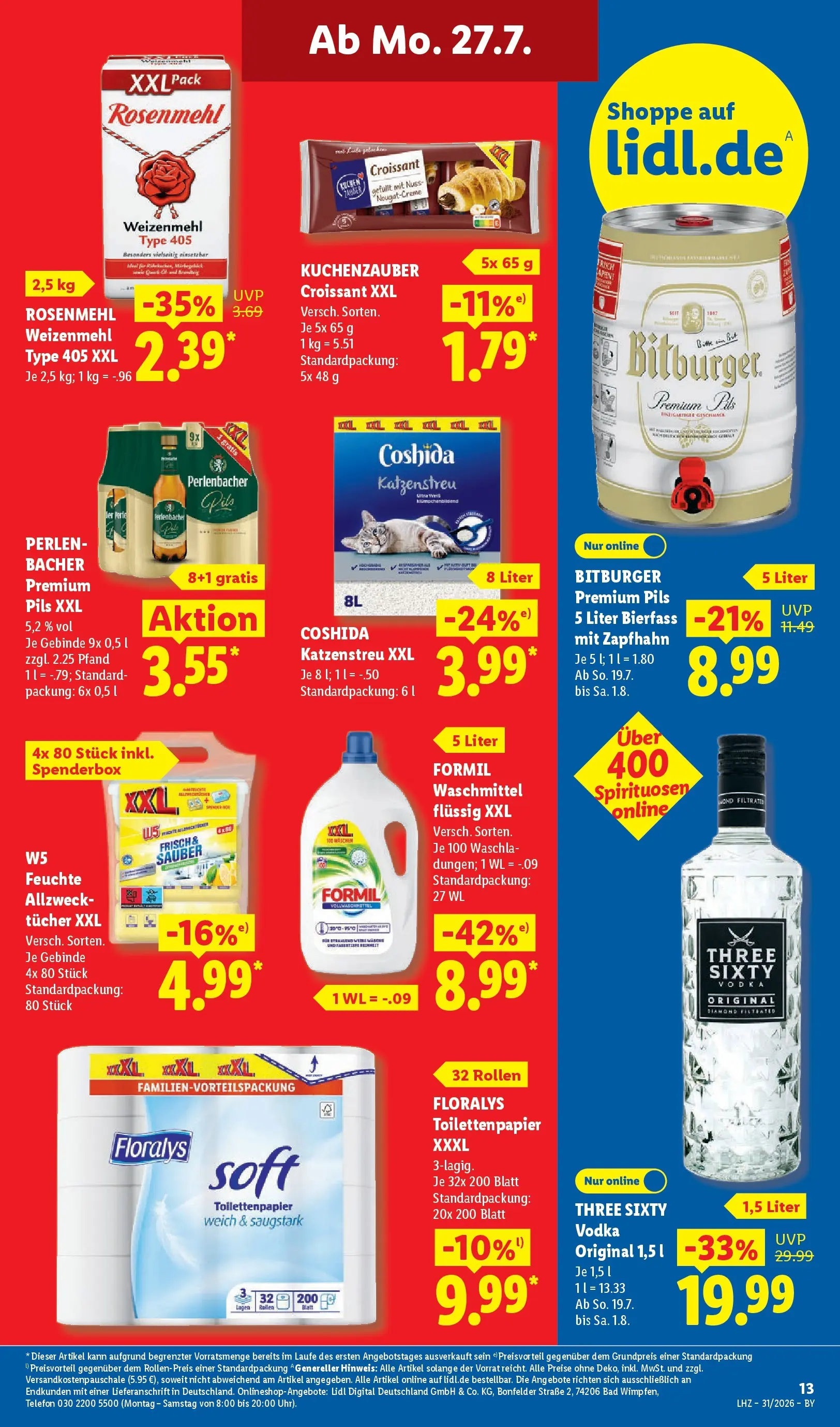 Lidl Prospekt Hof-innenstadt (ab 27.07.2026) ยป Angebote online | Seite: 23 | Produkte: Bitburger, Croissant, Vodka, Kuchen Lidl Prospekt Hof-innenstadt (ab 27.07.2026) zum Blรคttern ยป Angebote | Seite: 23 | Produkte: Bitburger, Croissant, Vodka, Kuchen