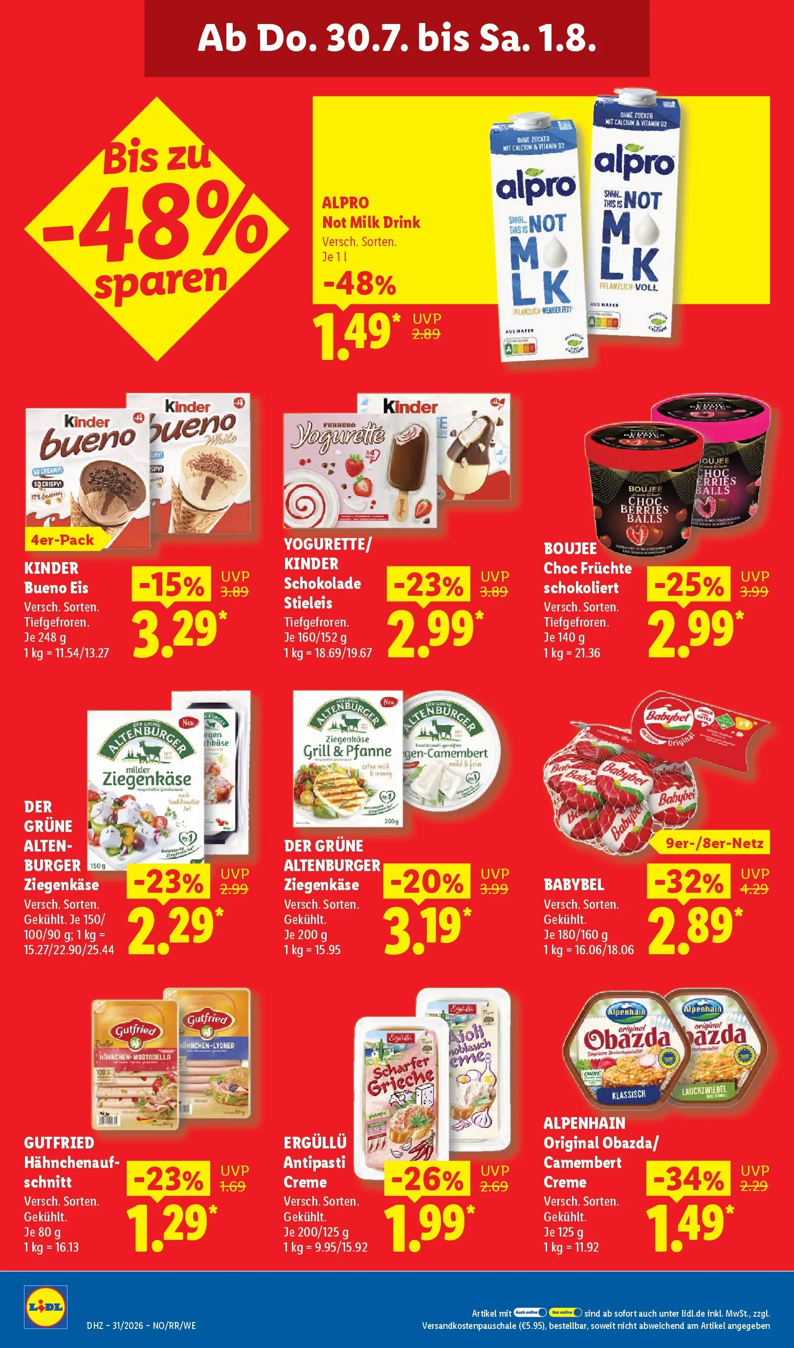 Lidl Prospekt Einbeck (ab 27.07.2026) ยป Angebote online | Seite: 62 | Produkte: Hahnchen, Yogurette, Ziegenkรคse, Kinder bueno Lidl Prospekt Einbeck (ab 27.07.2026) zum Blรคttern ยป Angebote | Seite: 62 | Produkte: Hahnchen, Yogurette, Ziegenkรคse, Kinder bueno