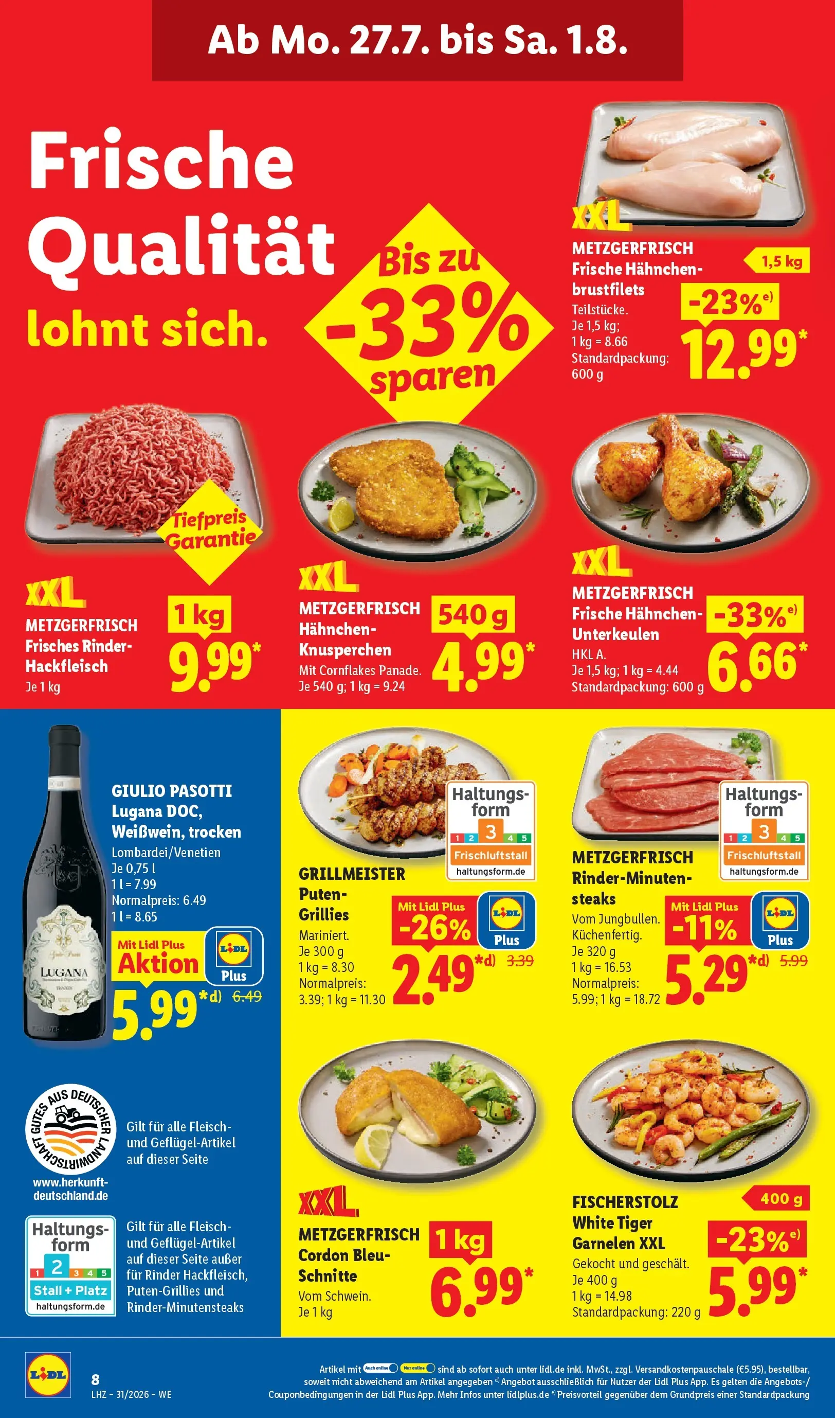 Lidl Prospekt Einbeck (ab 27.07.2026) ยป Angebote online | Seite: 12 | Produkte: Garnelen, Tiger garnelen, Fleisch, Hackfleisch Lidl Prospekt Einbeck (ab 27.07.2026) zum Blรคttern ยป Angebote | Seite: 12 | Produkte: Garnelen, Tiger garnelen, Fleisch, Hackfleisch