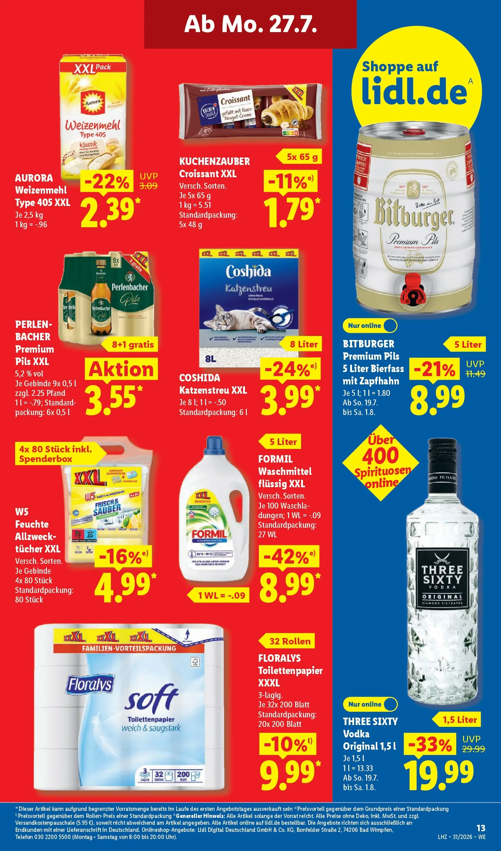 Lidl Prospekt Einbeck (ab 27.07.2026) ยป Angebote online | Seite: 23 | Produkte: Bad, Pils, Waschmittel, Kuchen Lidl Prospekt Einbeck (ab 27.07.2026) zum Blรคttern ยป Angebote | Seite: 23 | Produkte: Bad, Pils, Waschmittel, Kuchen
