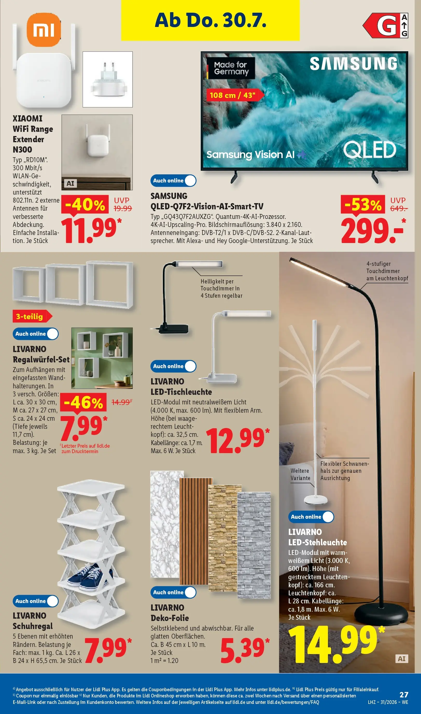 Lidl Prospekt Einbeck (ab 27.07.2026) ยป Angebote online | Seite: 43 | Produkte: Xiaomi, Samsung, Smart TV, TV Lidl Prospekt Einbeck (ab 27.07.2026) zum Blรคttern ยป Angebote | Seite: 43 | Produkte: Xiaomi, Samsung, Smart TV, TV