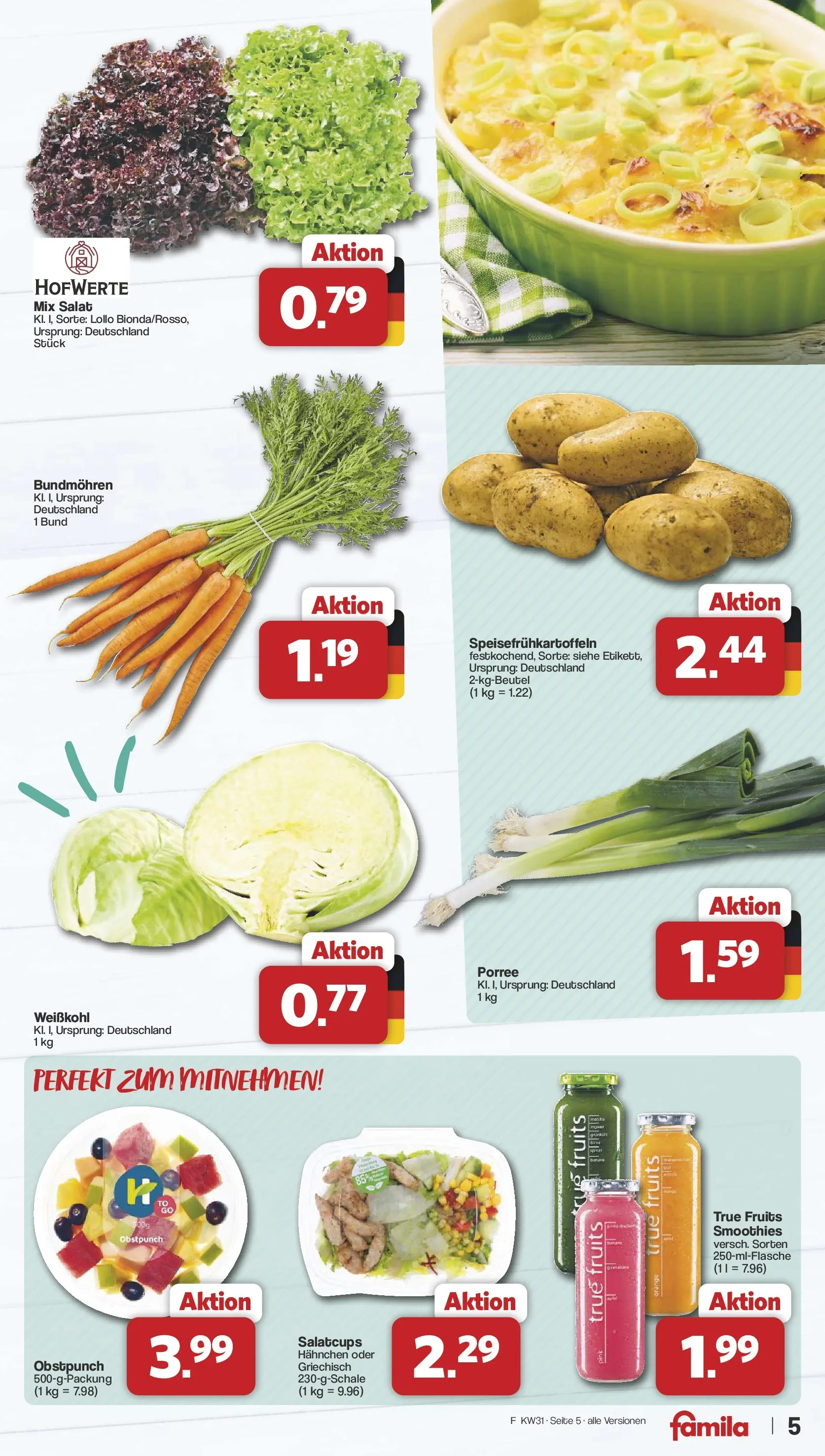Famila Nordwest - Famila: Wochenangebote (ab 27.07.2026) zum Blättern | Seite: 5 | Produkte: Hahnchen, Salat