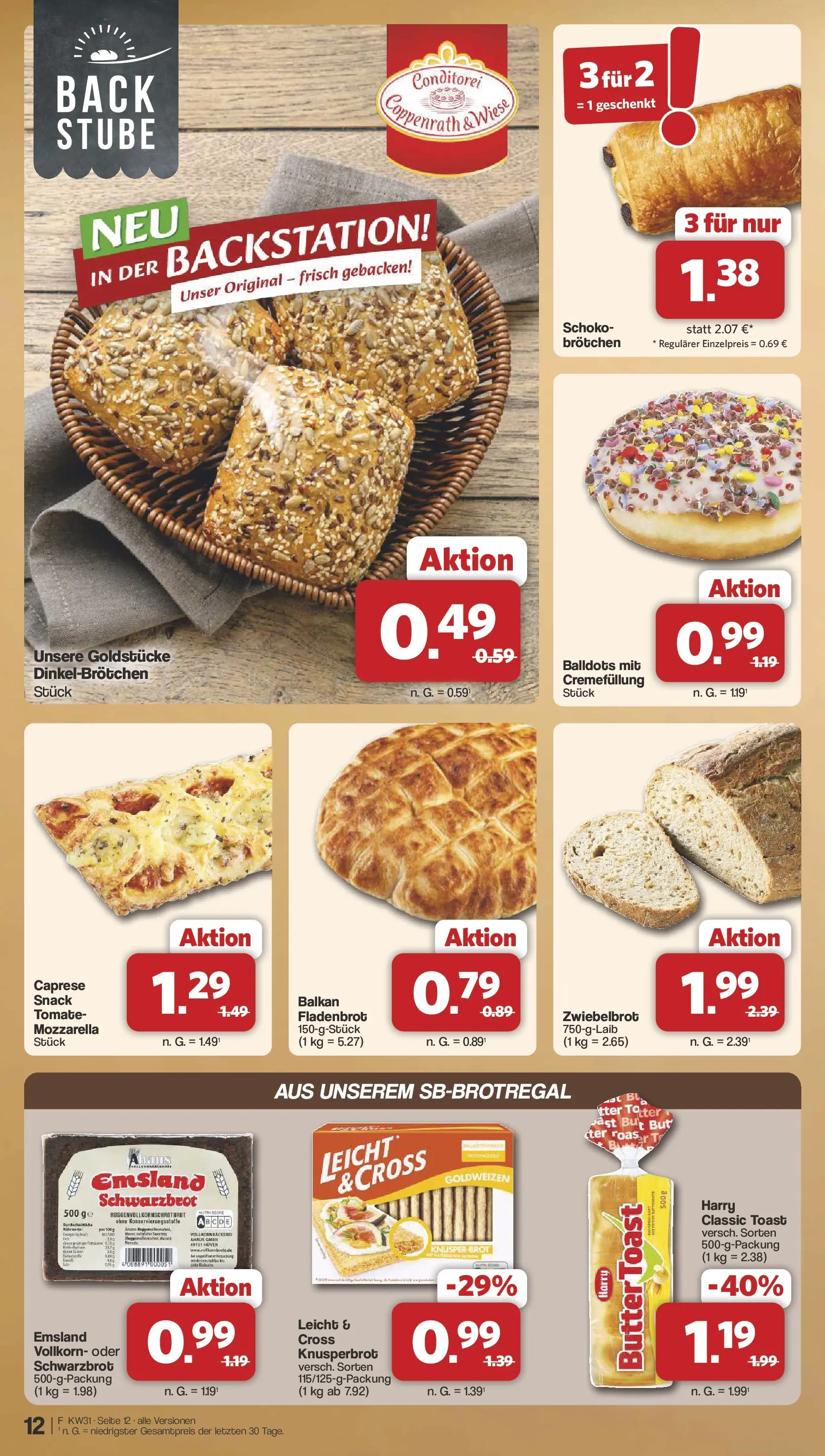 Famila Nordwest - Famila: Wochenangebote (ab 27.07.2026) zum Blättern | Seite: 12 | Produkte: Butter, Toast, Mozzarella, Brot
