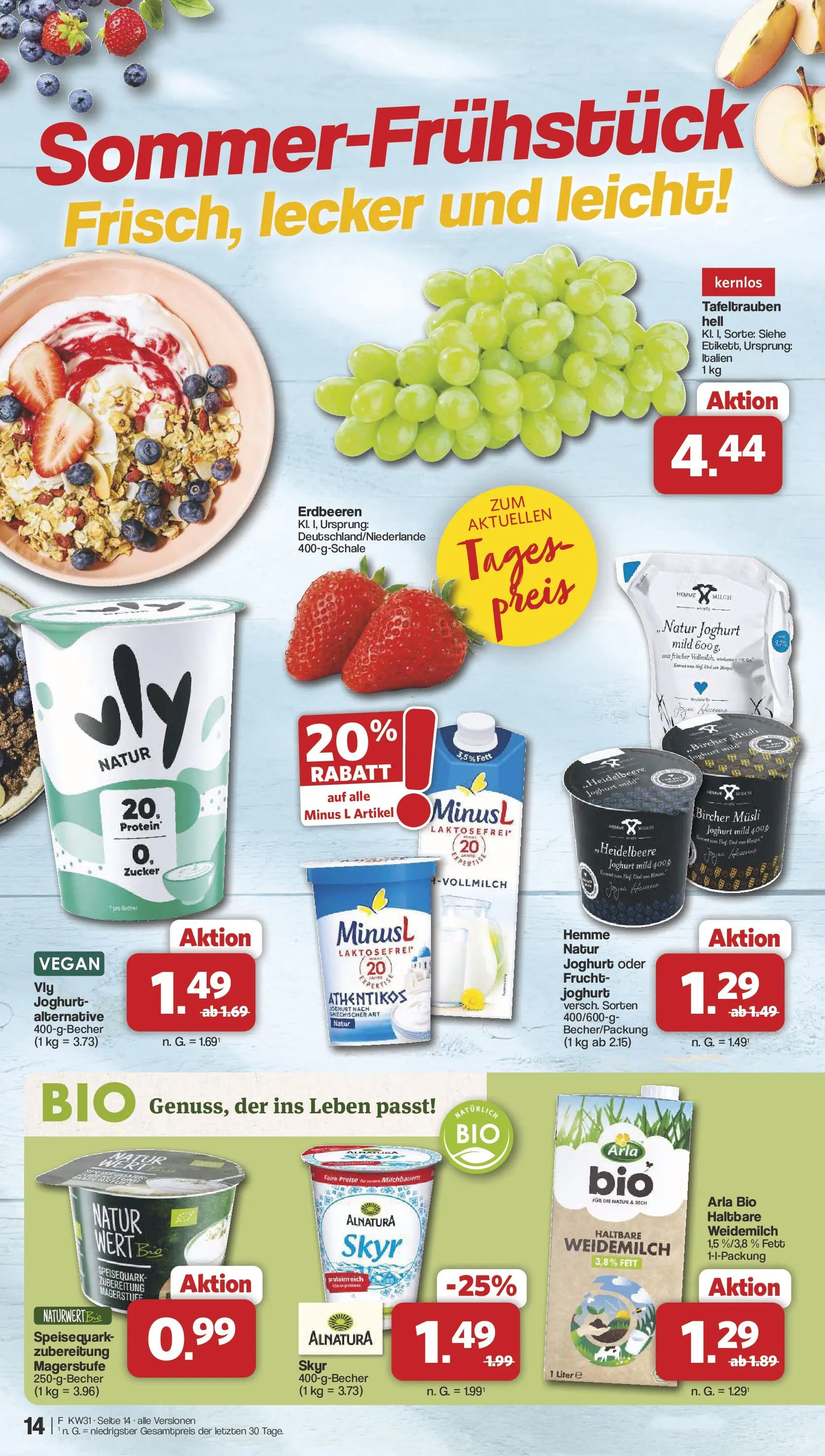 Famila Nordwest - Famila: Wochenangebote (ab 27.07.2026) zum Blättern | Seite: 14 | Produkte: Joghurt, Skyr, Zucker, Erdbeeren