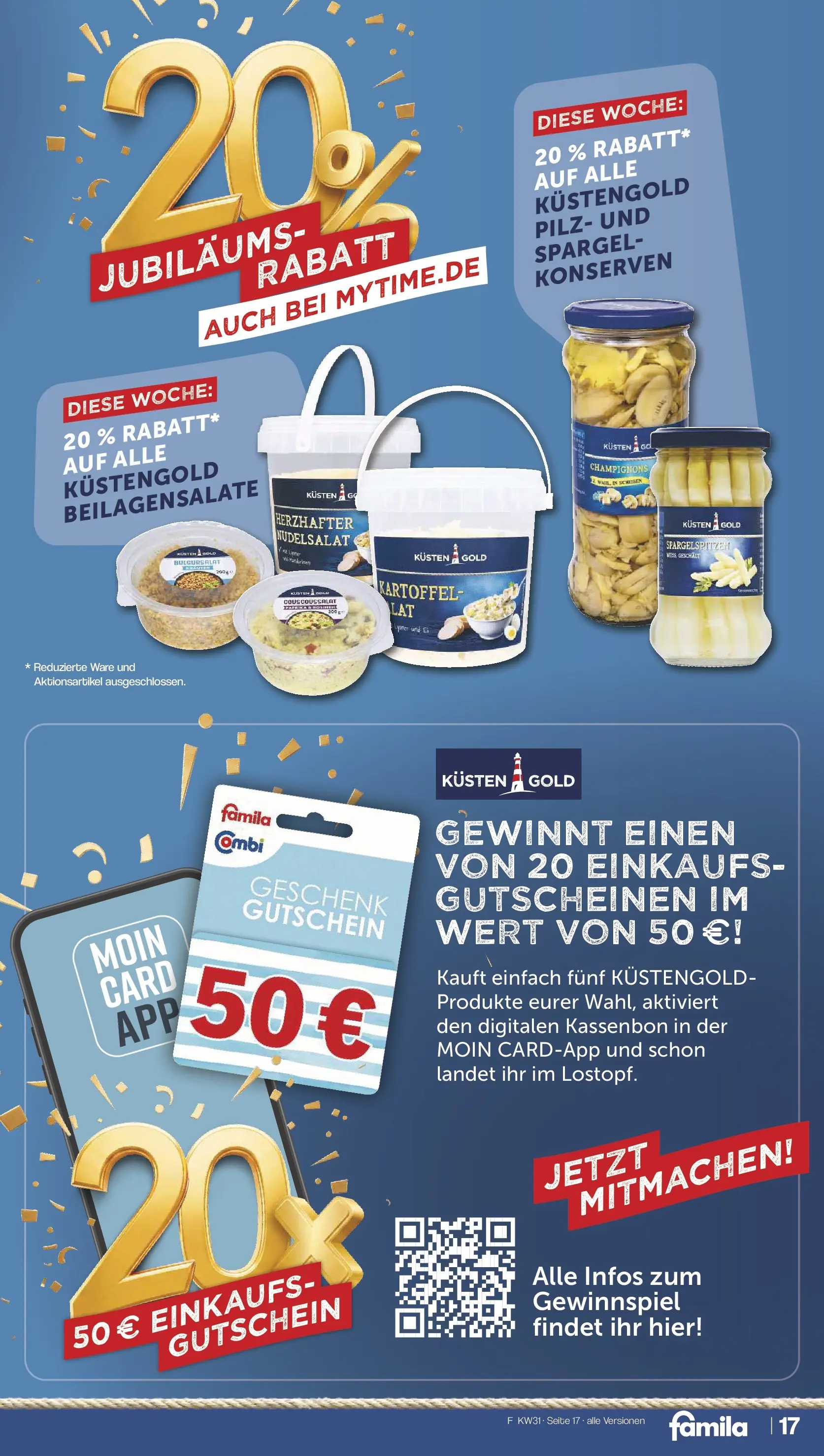 Famila Nordwest - Famila: Wochenangebote (ab 27.07.2026) zum Blättern | Seite: 17 | Produkte: Spargel, Champignons