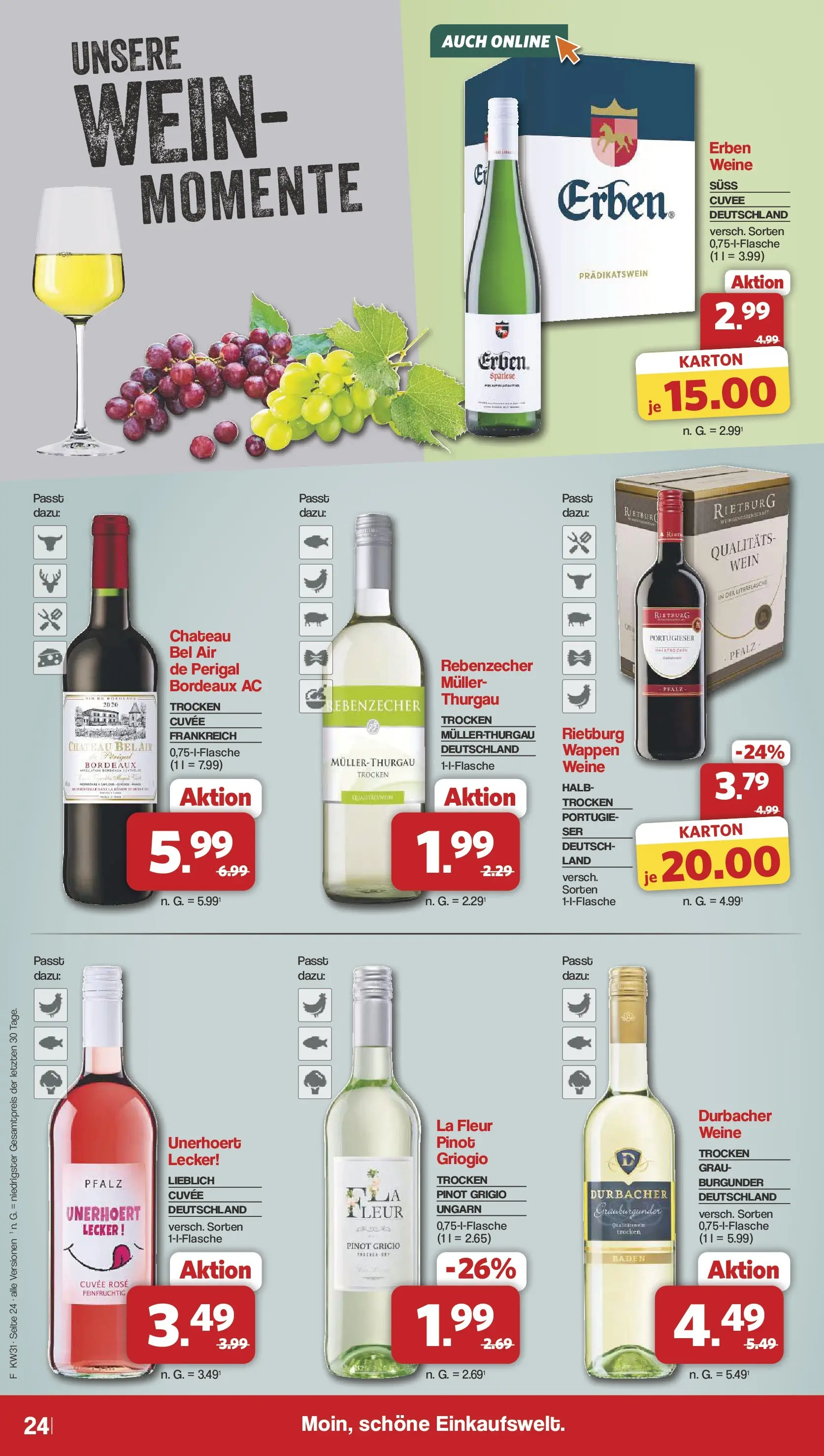 Famila Nordwest - Famila: Wochenangebote (ab 27.07.2026) zum Blättern | Seite: 26 | Produkte: La fleur, Wein