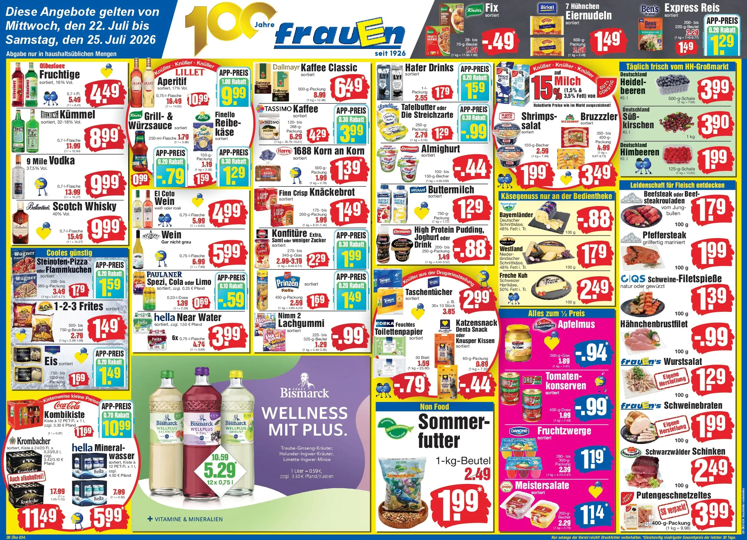 Edeka prospekt Heide (ab 22.07.2026) » Angebote Online | Seite: 1 | Produkte: Käse, Zucker, Krombacher, Wein