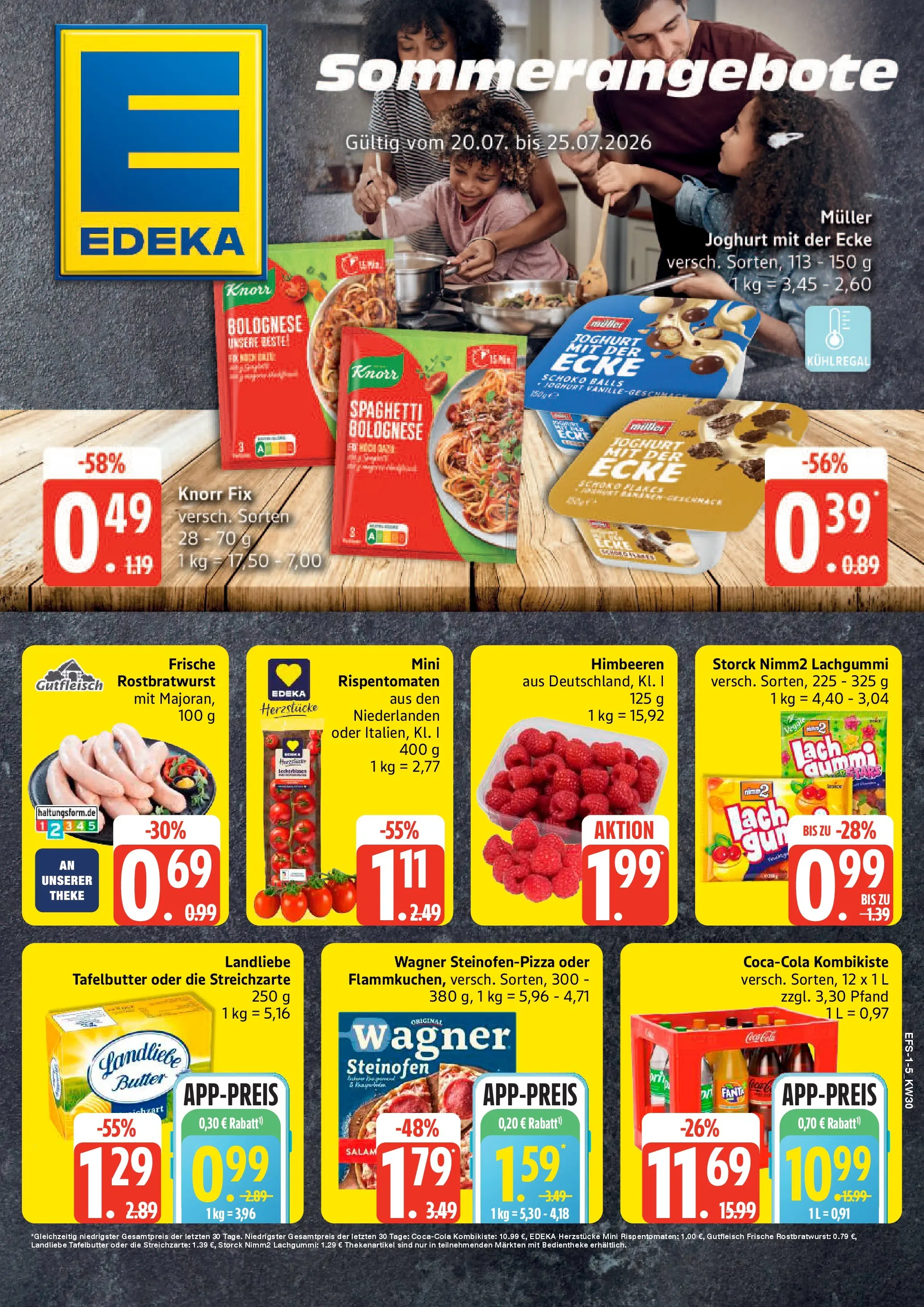 Edeka prospekt Ostseebad Prerow (ab 20.07.2026) » Angebote Online | Seite: 1 | Produkte: Himbeeren, Butter, Joghurt, Knorr