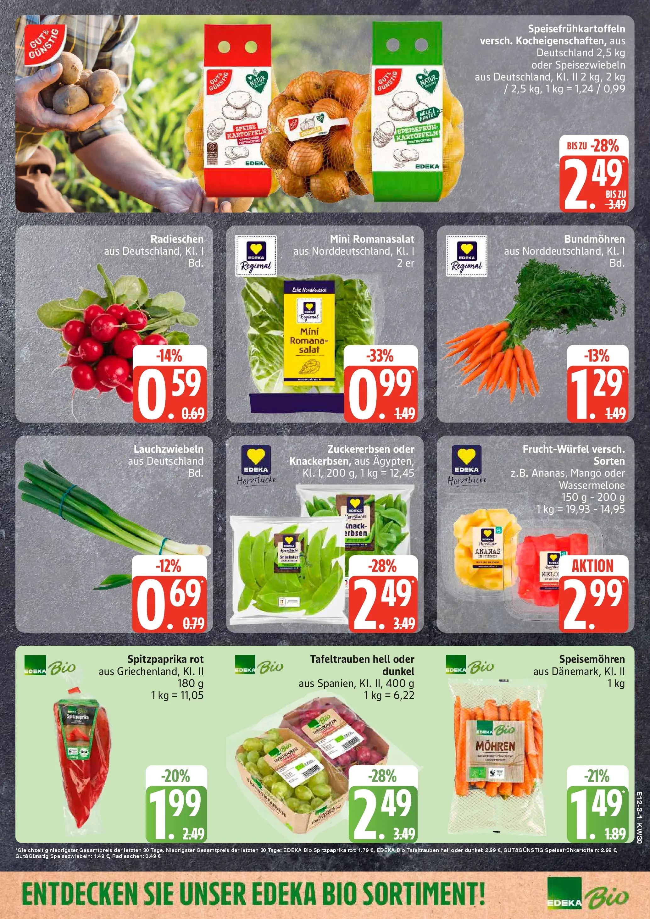 Edeka prospekt Norderstedt (ab 20.07.2026) » Angebote Online | Seite: 3 | Produkte: Ananas, Kartoffeln, Wassermelone, Erbsen