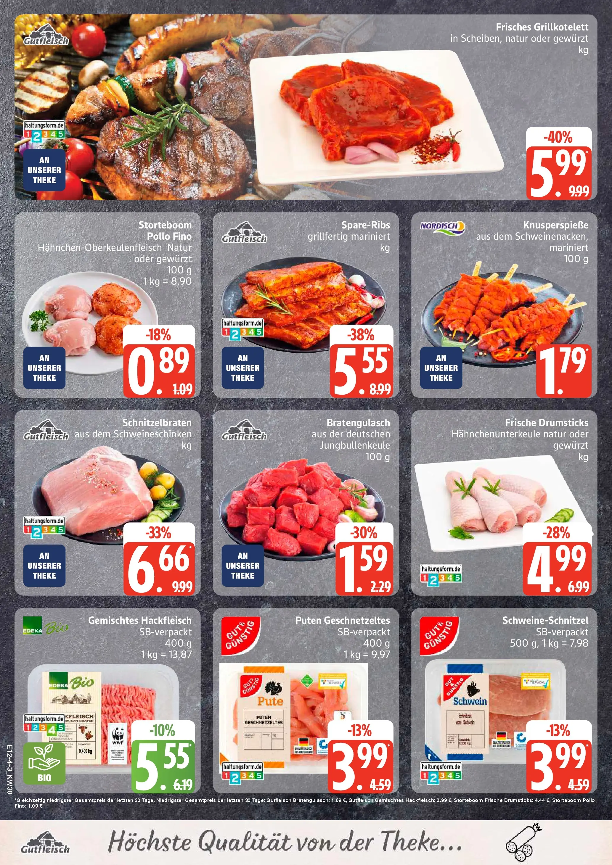 Edeka prospekt Norderstedt (ab 20.07.2026) » Angebote Online | Seite: 4 | Produkte: Pute, Theke, Schnitzel, Hackfleisch
