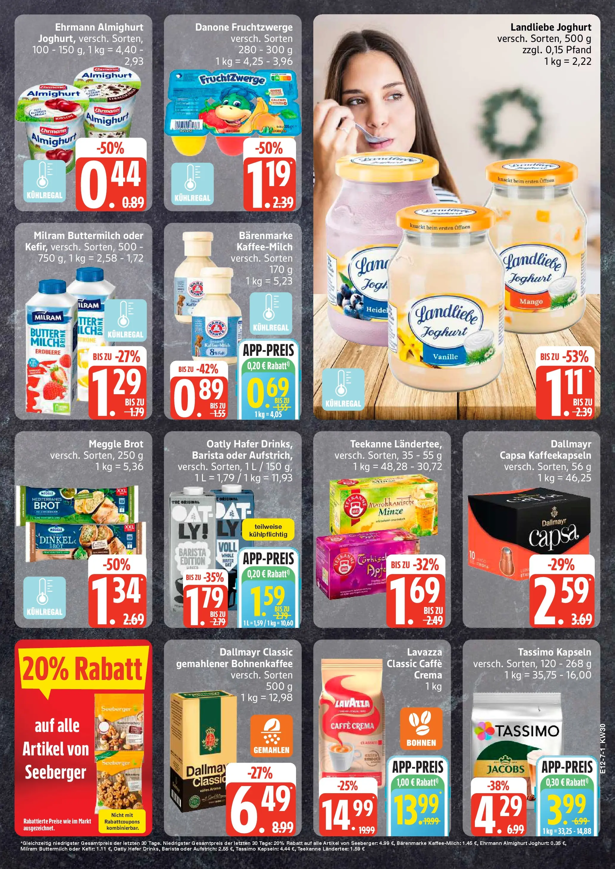 Edeka prospekt Norderstedt (ab 20.07.2026) » Angebote Online | Seite: 7 | Produkte: Buttermilch, Oatly, Brot, Tassimo