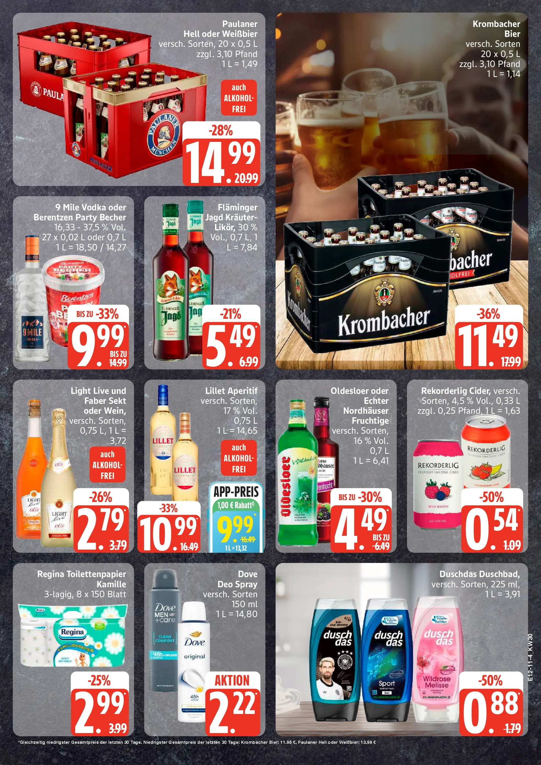 Edeka prospekt Woldegk (ab 20.07.2026) » Angebote Online | Seite: 11 | Produkte: Oldesloer, Krombacher, Vodka, Paulaner