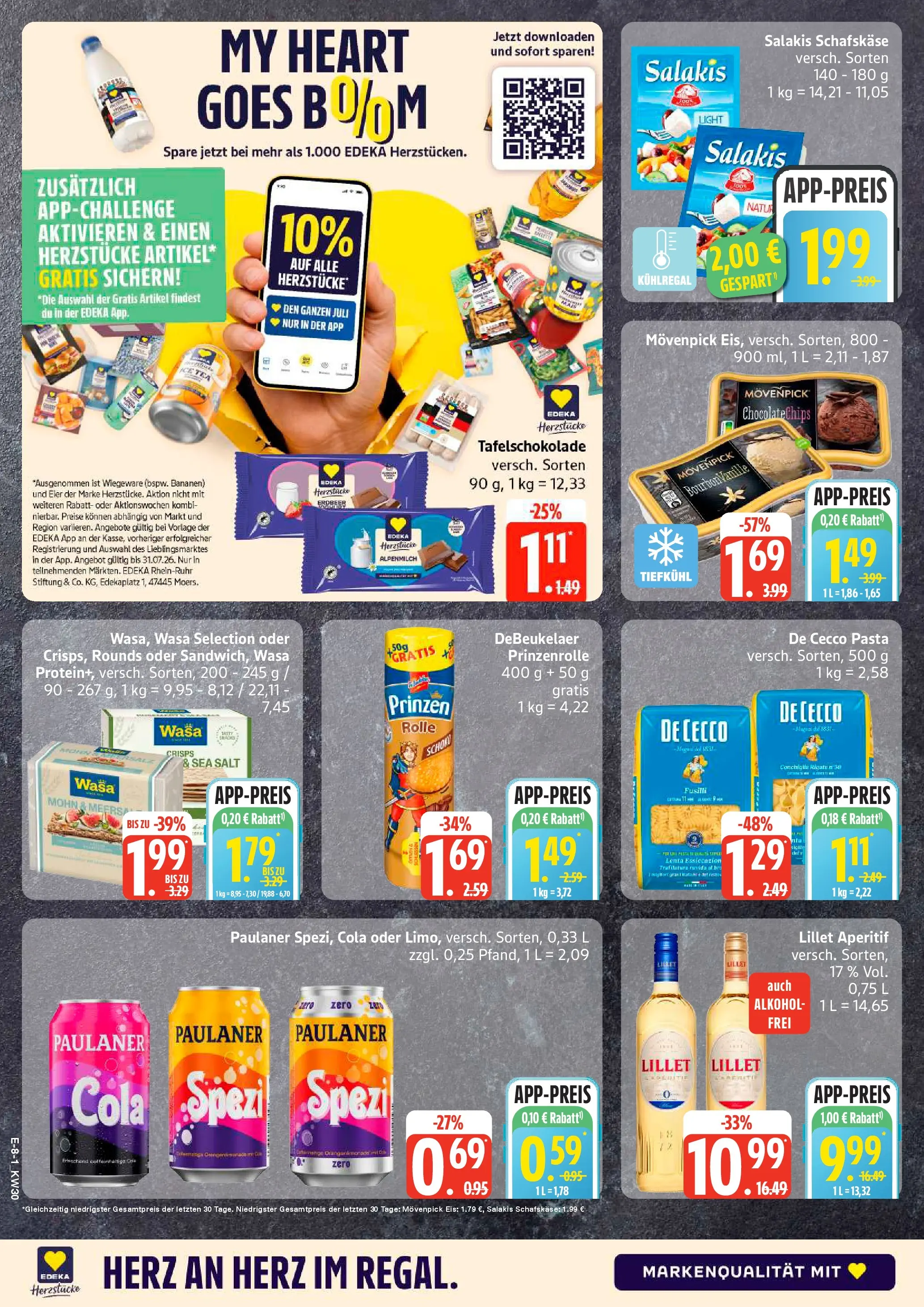 Edeka prospekt Hamburg (ab 20.07.2026) » Angebote Online | Seite: 9 | Produkte: Cola, Lillet, Movenpick eis, Paulaner