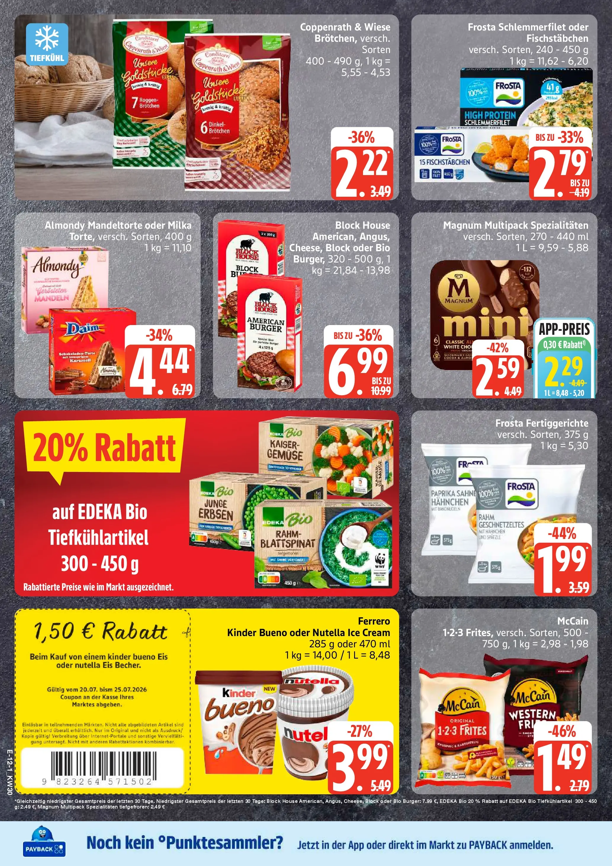 Edeka prospekt Hamburg (ab 20.07.2026) » Angebote Online | Seite: 14 | Produkte: Milka, Paprika, Eis, Erbsen