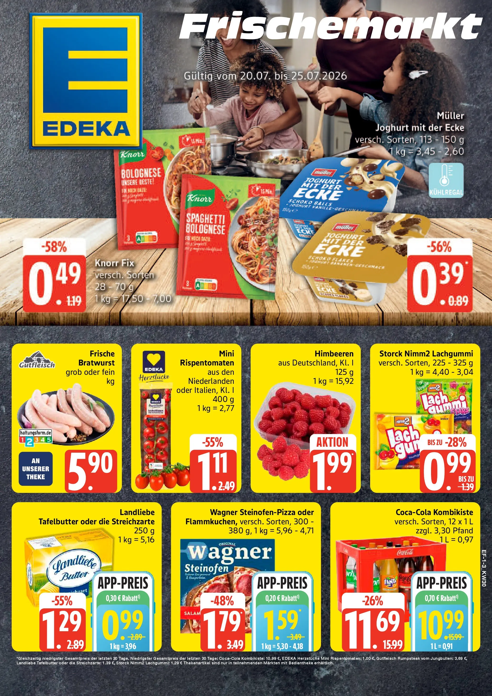 Edeka prospekt Ascheberg (ab 20.07.2026) » Angebote Online | Seite: 1 | Produkte: Cola, Theke, Bratwurst, Knorr