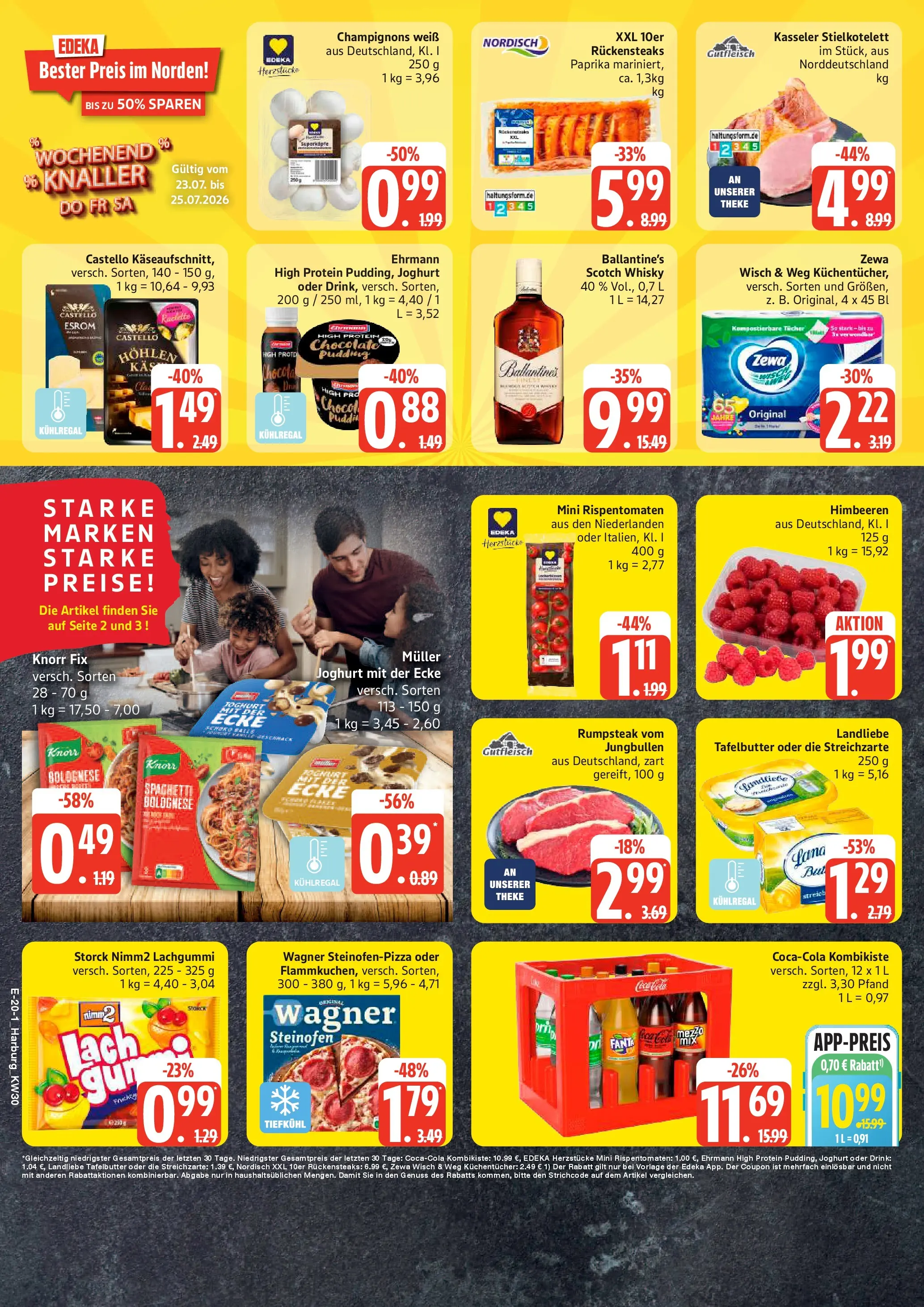 Edeka prospekt Hamburg (ab 20.07.2026) » Angebote Online | Seite: 20 | Produkte: Zewa, Knorr, Champignons, Paprika