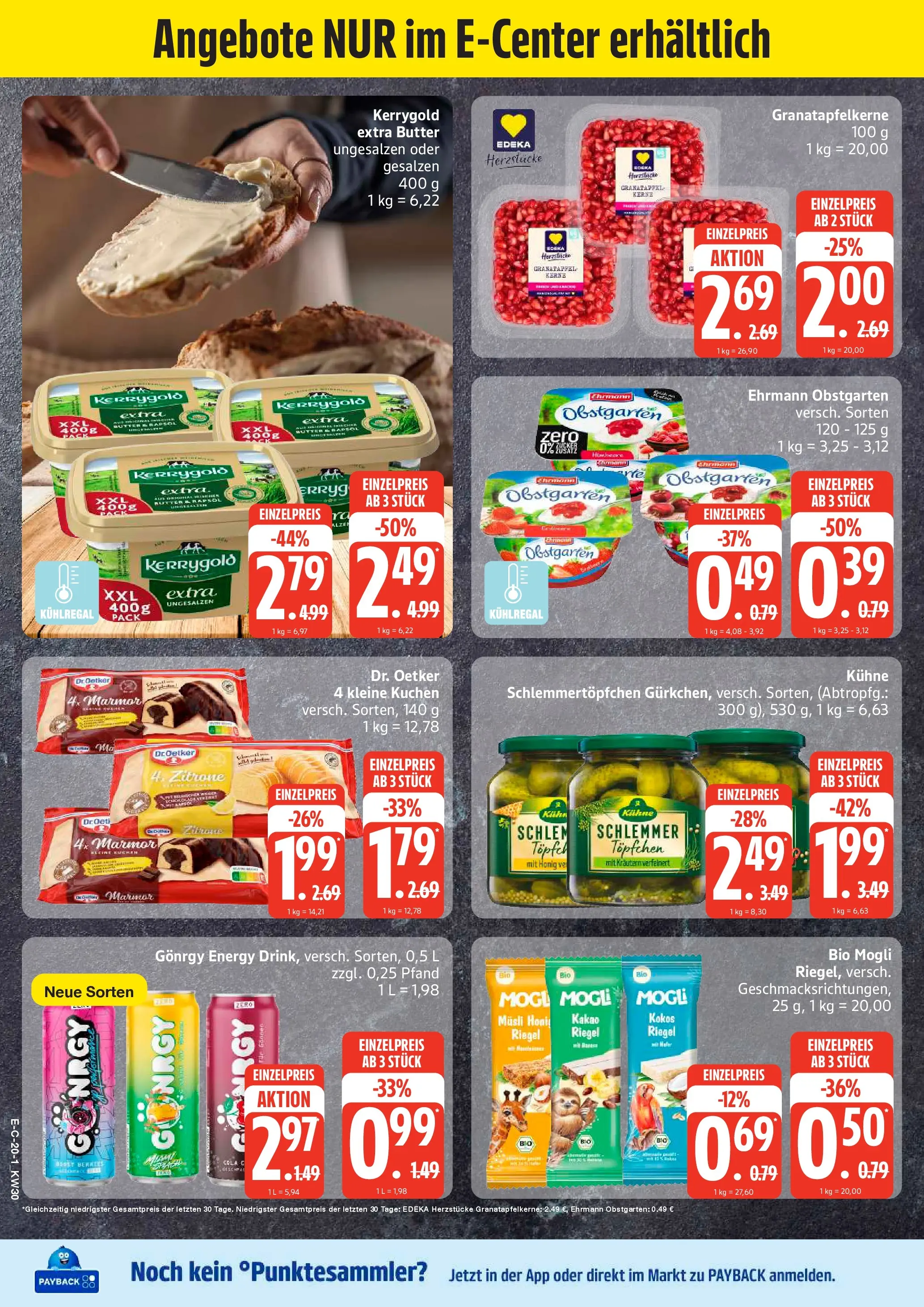 Marktkauf Prospekt Grevesmühlen (ab 20.07.2026) » Angebote online | Seite: 24 | Produkte: Granatapfel, Energy, Butter, Kuchen